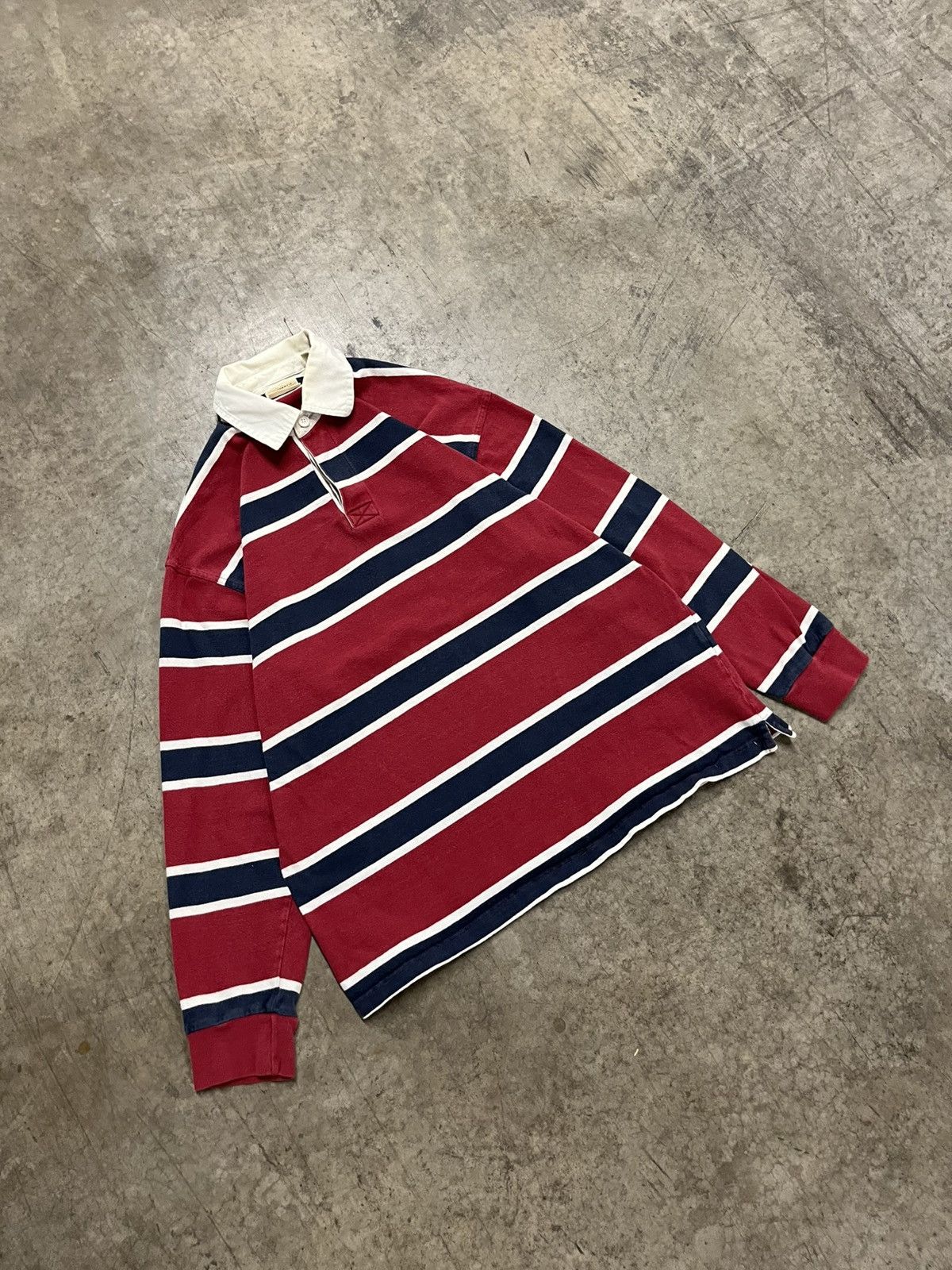 Polo Ralph Lauren × Vintage Rugby vintage stripped longsleeve preppy streetwear hype Size US L / EU 52-54 / 3 - 5 Thumbnail