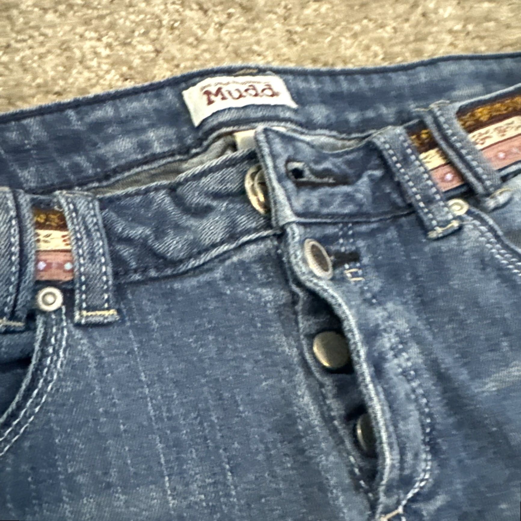 Denime VINTAGE Mudd Jeans Button Fly Low Rise Blue Denim Jeans Size 13 Women Straight XS? Wait. Size 34" / US 12 / IT 48 - 5 Thumbnail