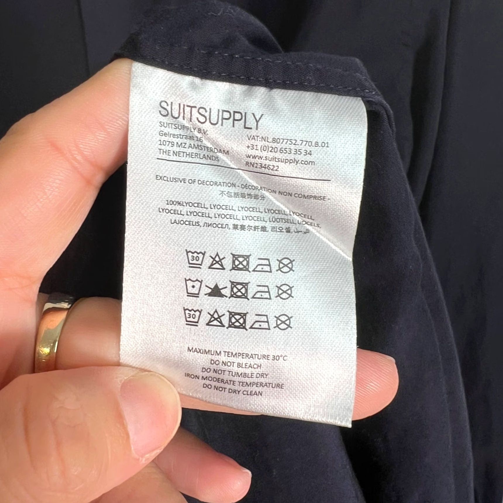 Suitsupply Suit Supply Mens Size 40 15 3/4 Tailored Fit Long Sleeve Blue Button-Up Shirt Size US L / EU 52-54 / 3 - 5 Thumbnail