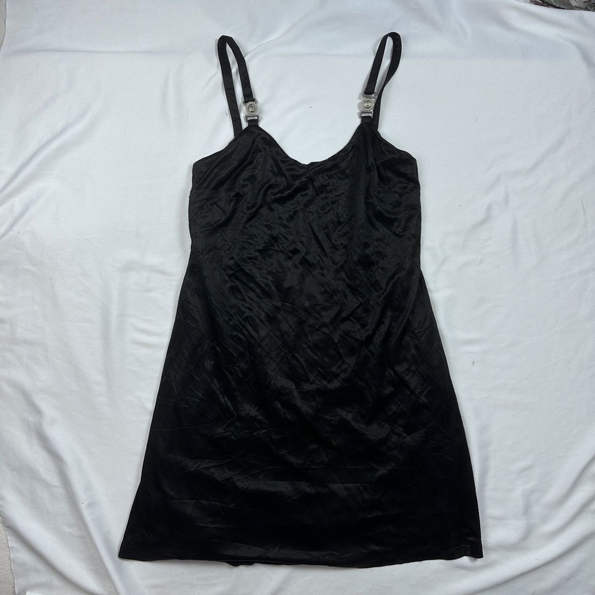 image of Vintage Versace Mini Dress in Black, Women's (Size Small)