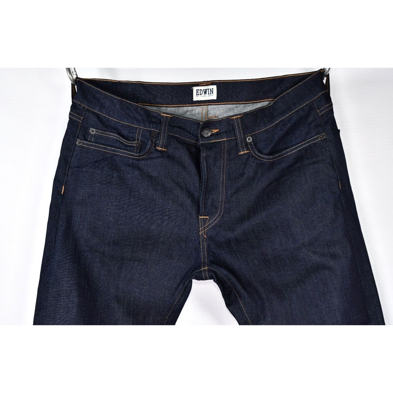 Edwin Edwin Jeans ED-75 Slim Tapered Black Men W34/L34 Binary? Size US 34 / EU 50 - 4 Thumbnail