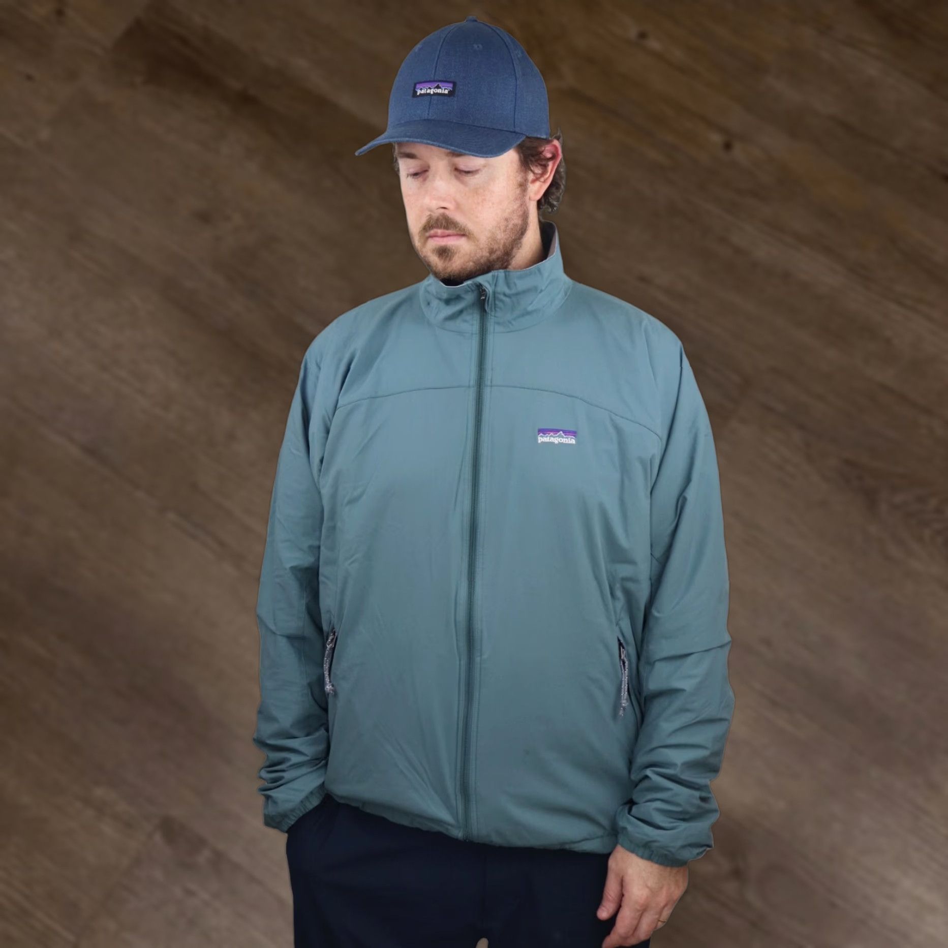 Patagonia 90s Light Sip Rain Jacket Blue Pataloha Coat Bomber 