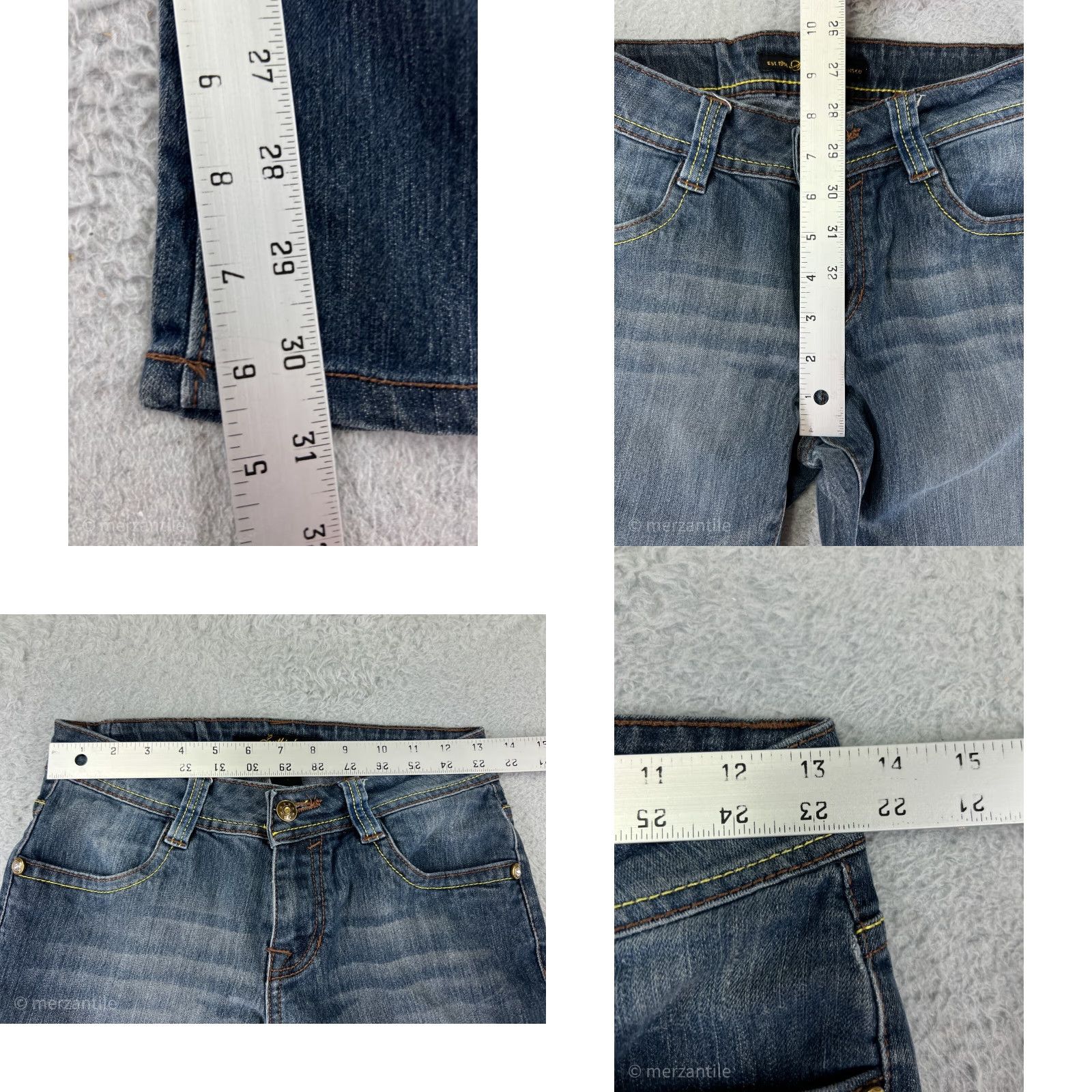 Southpole VINTAGE Southpole Jeans Womens 3 Denim Blue Bootcut Jeans HipHop Culture Y2K Cotton Size 26" / US 2 / IT 38 - 9 Thumbnail