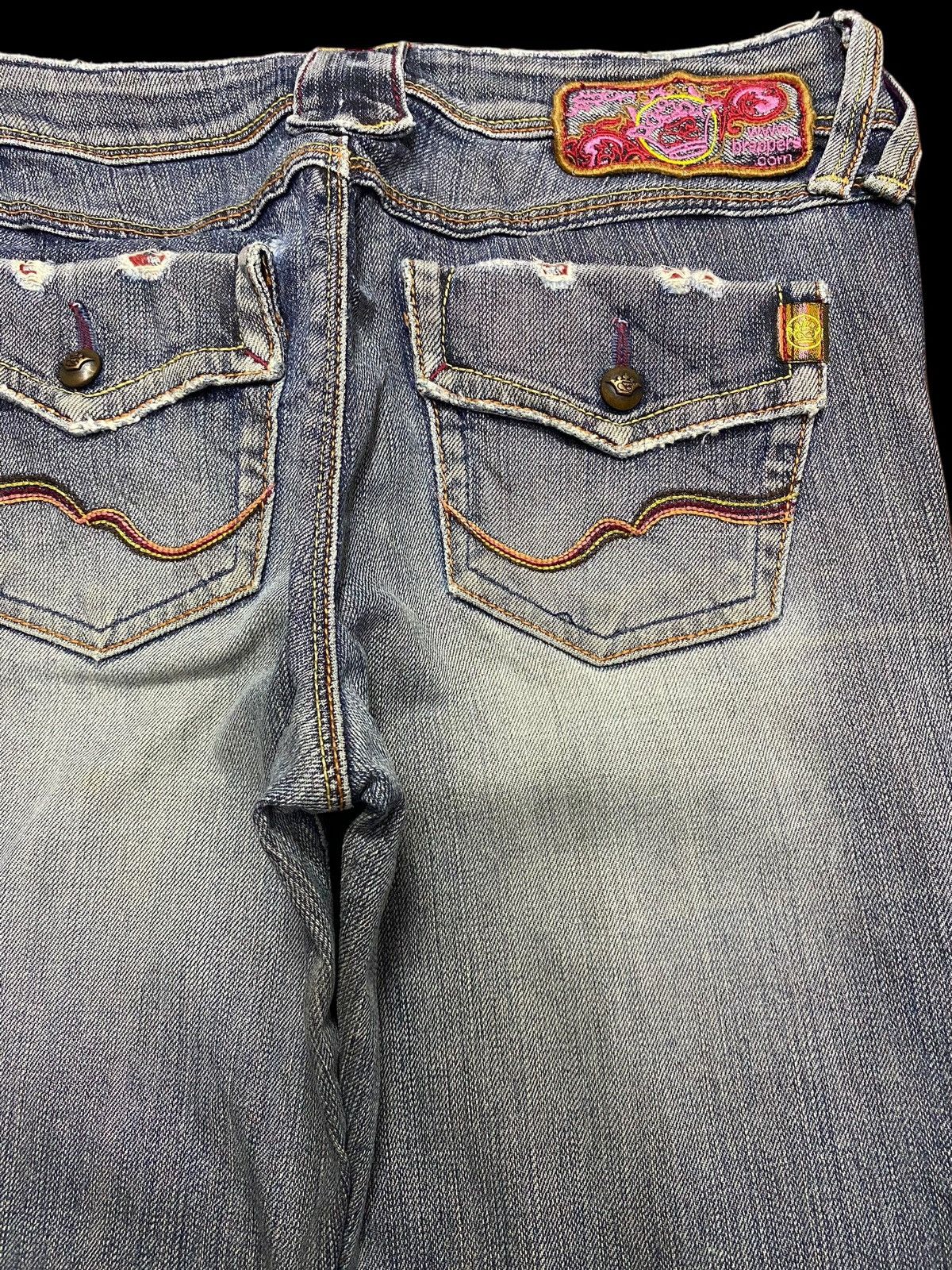 Japanese Brand Blue flared jeans with a vintage vibe #y2kfashion Size 29" - 8 Thumbnail