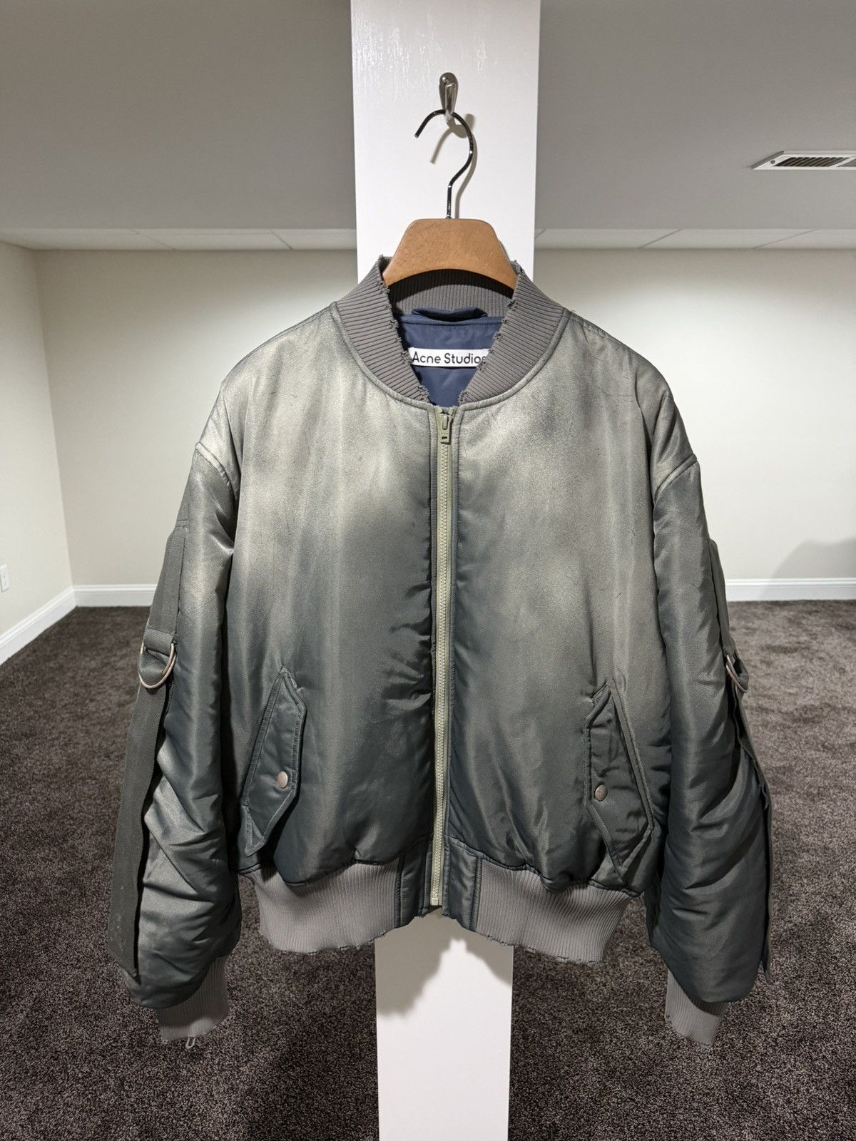 Acne Studios Acnes Studios Olana Distressed Wash Green Bondage Bomber Size US M / EU 48-50 / 2 - 20 Thumbnail