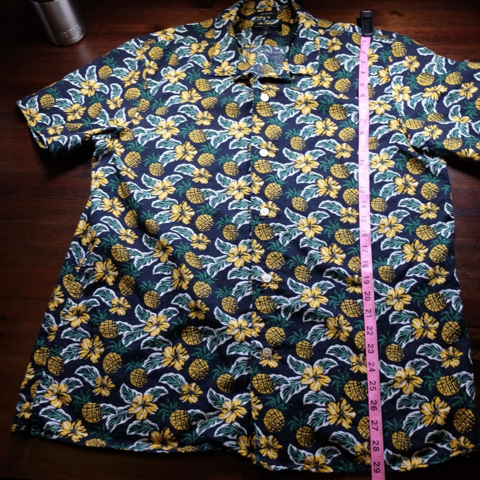 Banana Republic Banana Republic Linen Slim Fit Button Down Hawaiian Shirt XL Size US XL / EU 56 / 4 - 7 Thumbnail
