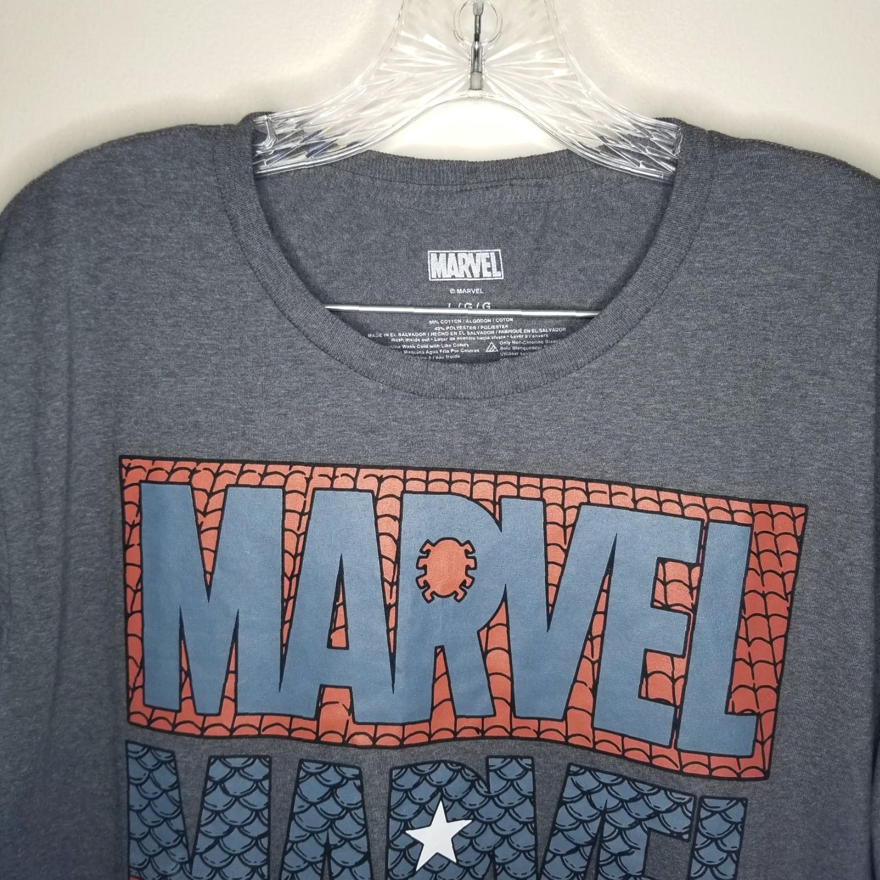 Vintage MARVEL Men's Gray Short Sleeve T-Shirt Size L - Spider-Man, Captain America, Iron Man Size US L / EU 52-54 / 3 - 3 Thumbnail