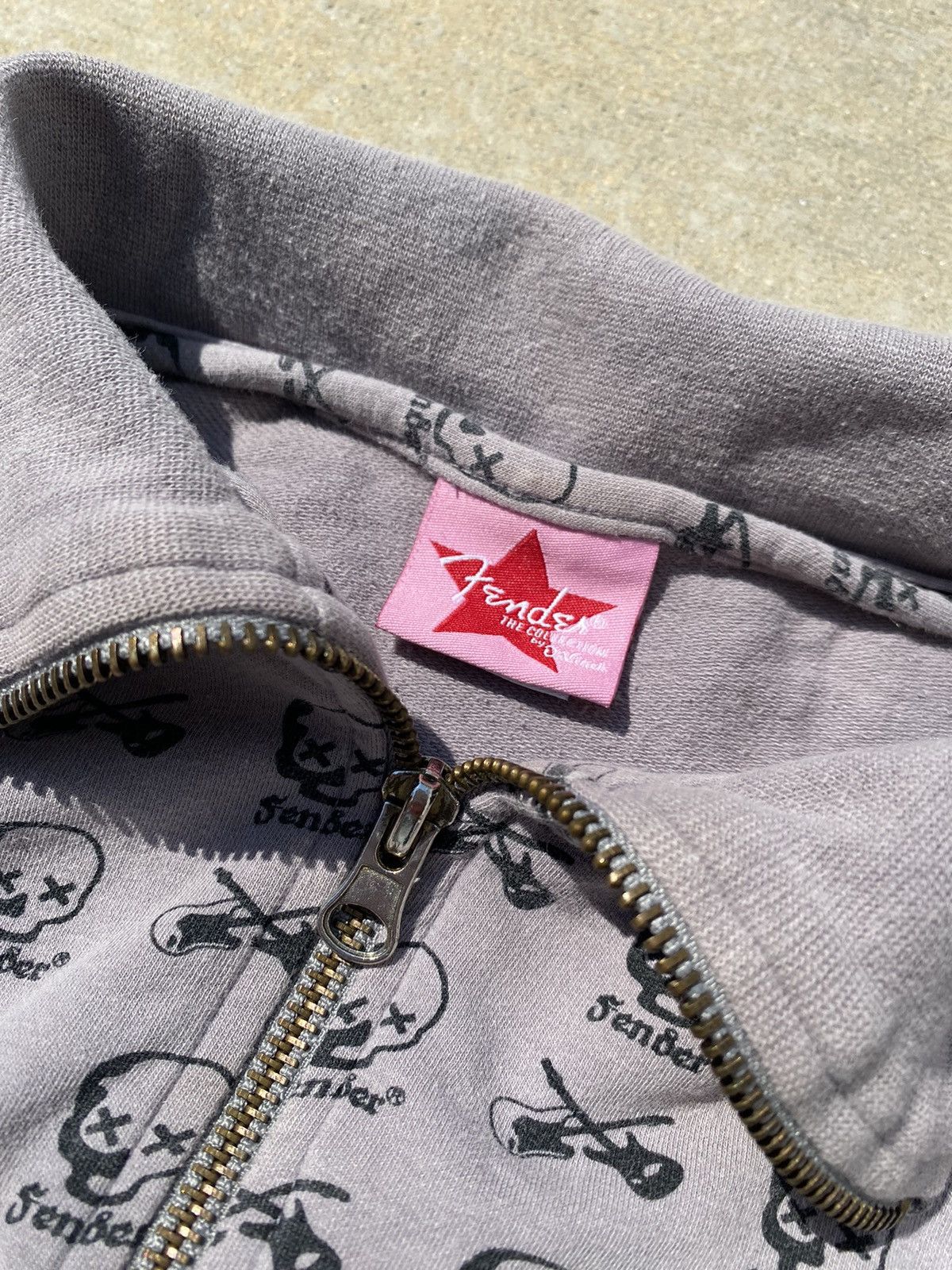 Fender × Vintage Y2K Fender Skulls Zip Up Size M / US 6-8 / IT 42-44 - 3 Thumbnail