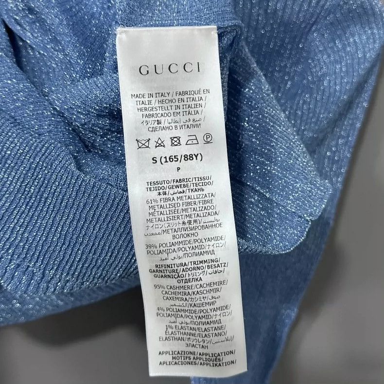 Gucci Gucci Blue logo knitwear Size S / US 4 / IT 40 - 6 Thumbnail