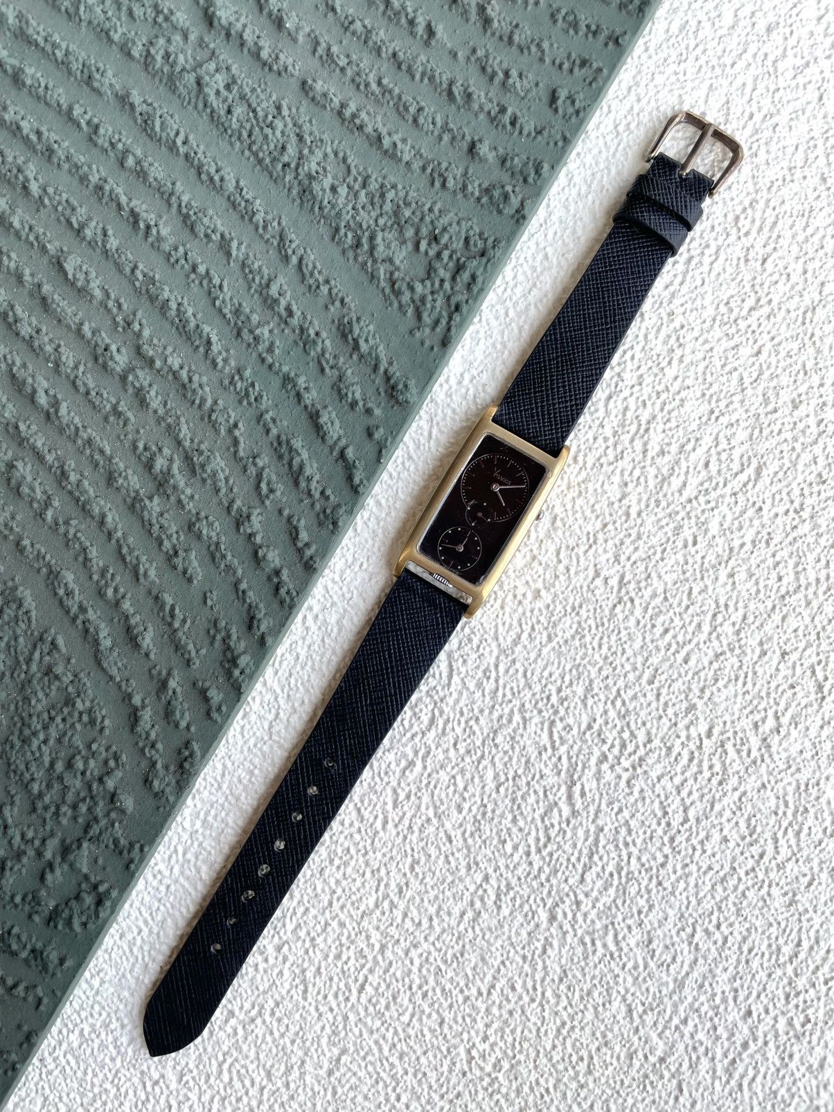 Yohji Yamamoto Rare 1990s Sacsny Y’saccs Dual Time Rectangular Tank Watch Size ONE SIZE - 11 Thumbnail