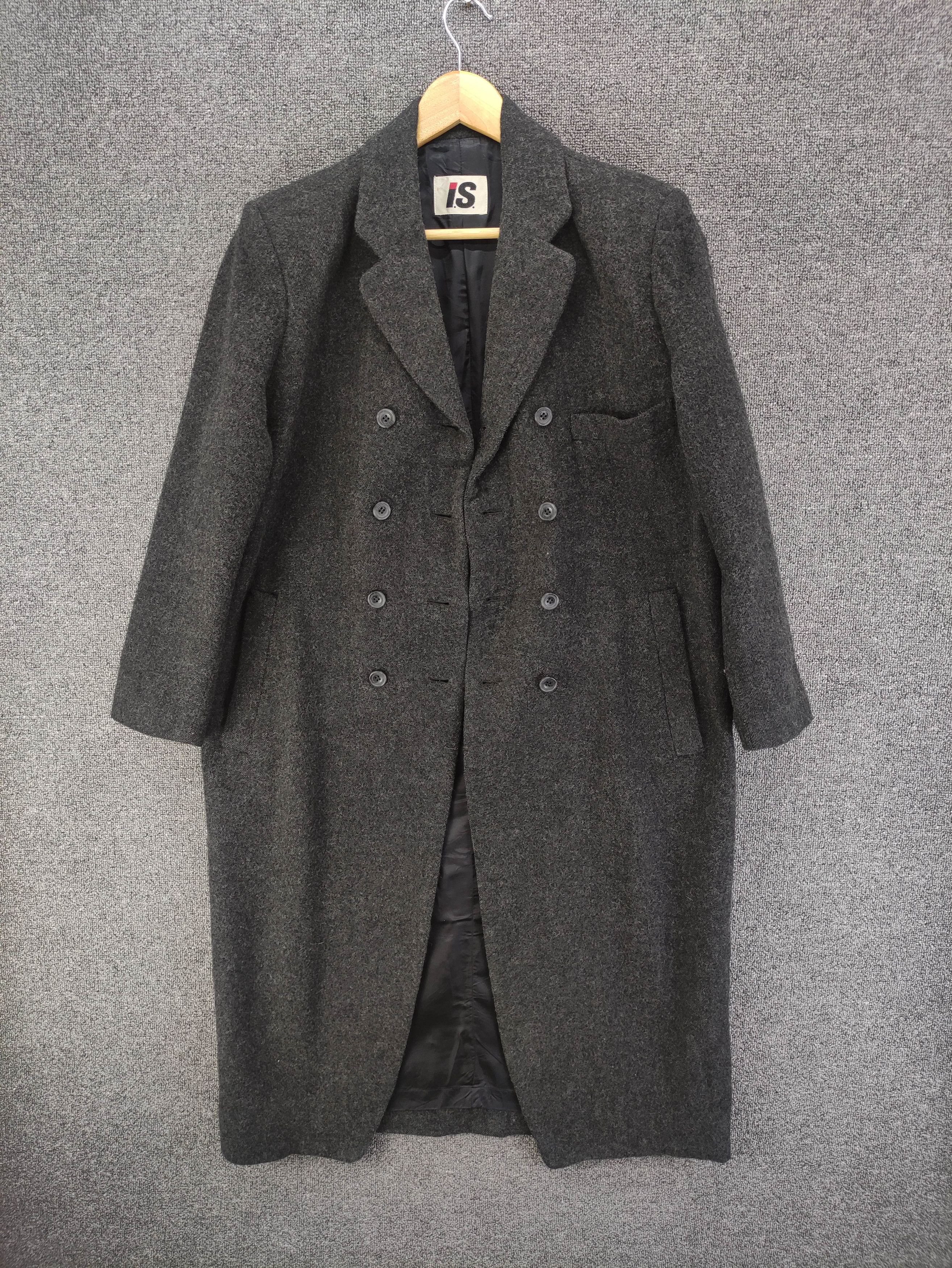 Issey Miyake Vintage 80s Issey Miyake Wool Coat Double Brusted Jacket Size US M / EU 48-50 / 2 - 4 Thumbnail