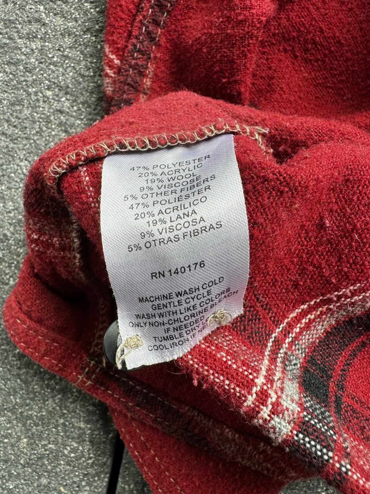 Carhartt CRAZY Y2K CRIMSON WOOL FLANNEL HEAVYWEIGHT SHIRT Size US XL / EU 56 / 4 - 6 Thumbnail