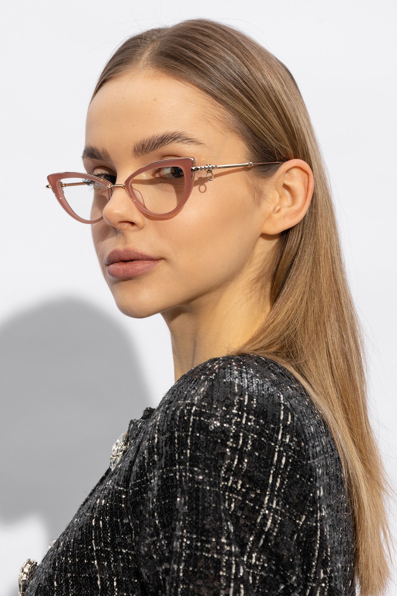 Valentino Valentino V-DAYDREAM VLX-123A-CH Eyeglasses Black/Gold 51mm Size ONE SIZE - 3 Thumbnail