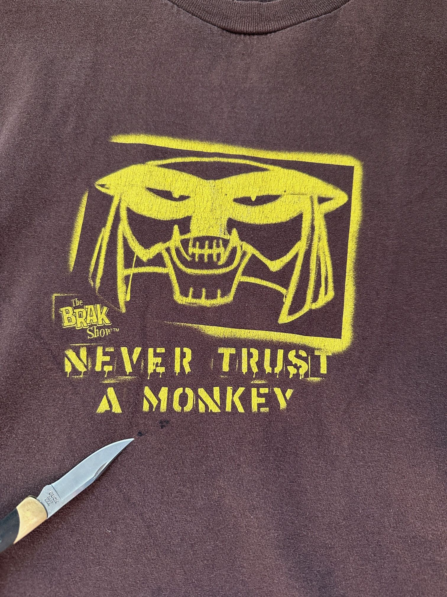 Cartoon Network Vintage Adult Swim 2003 The Brak Show Never Trust a Monkey Size US XL / EU 56 / 4 - 3 Thumbnail