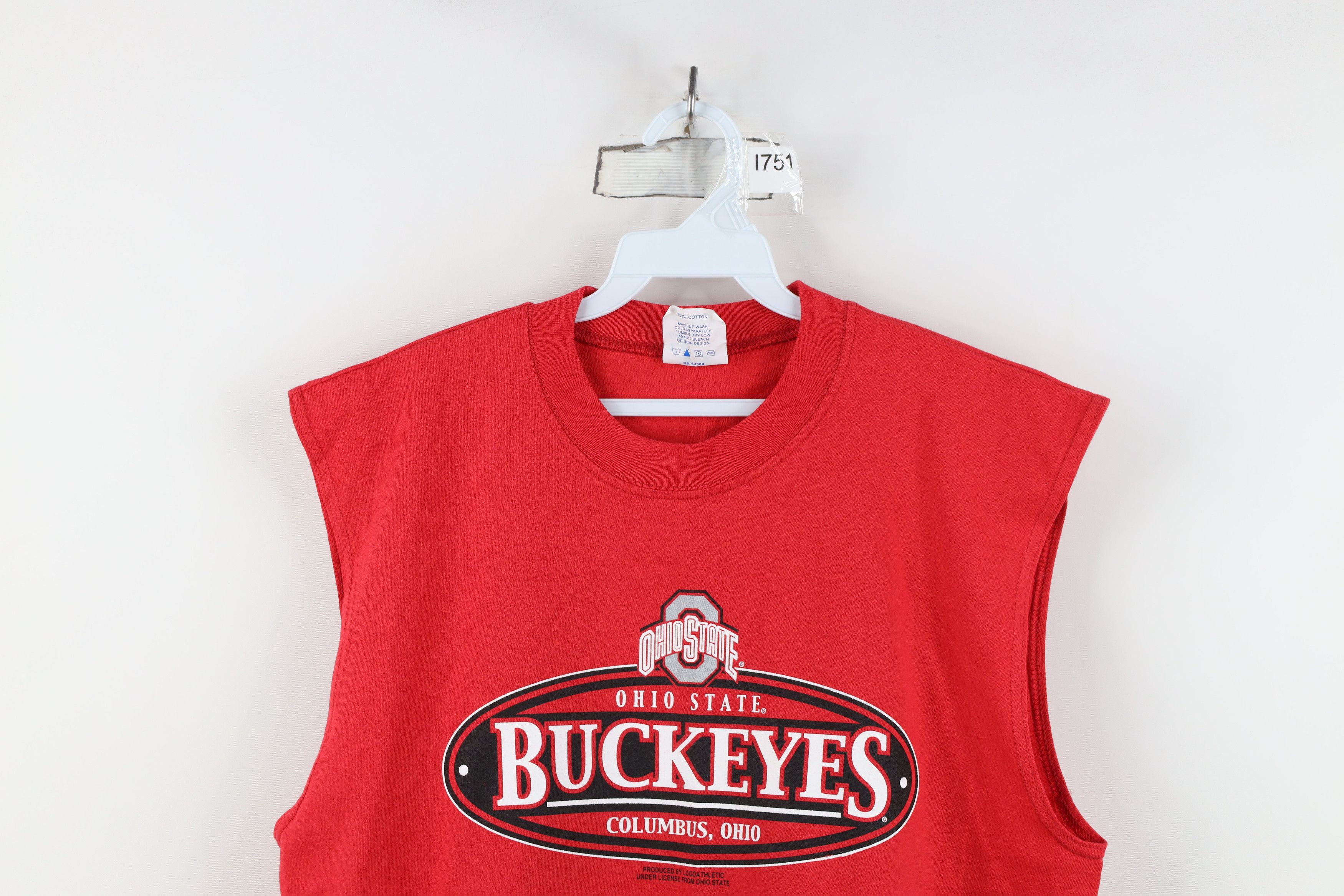 Vintage Vintage 90s Ohio State University Sleeveless Muscle T-Shirt Size US L / EU 52-54 / 3 - 2 Thumbnail