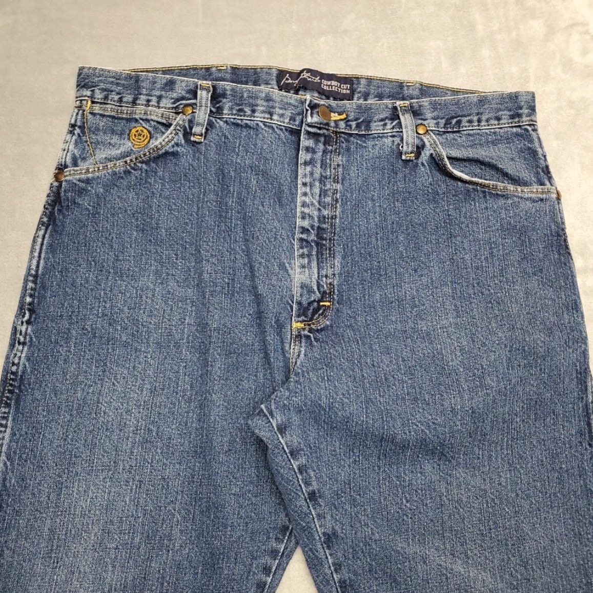 Wrangler Wrangler Jeans Mens 38x30 Blue Denim George Strait Western Cowboy Ranch Pants Size US 38 / EU 54 - 3 Thumbnail