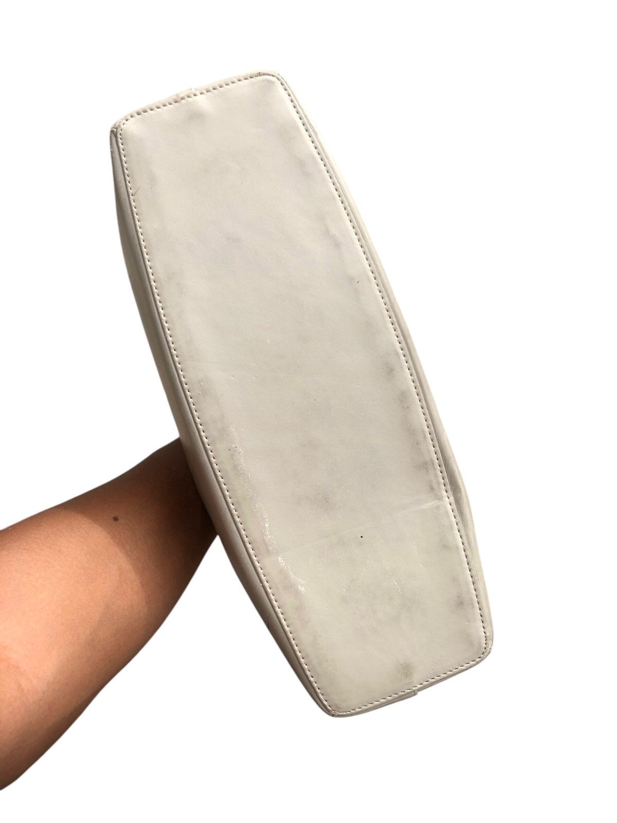 Helmut Lang 🔥Vintage HELMUT LANG Square Cream Archive Designer Tote Bag Size ONE SIZE - 9 Thumbnail