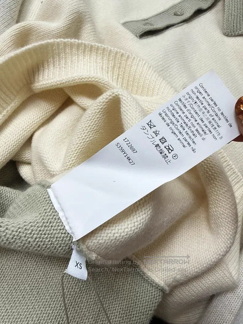 Loewe Loewe Cream Yellow and Pink Green Color Block Wool Pocket Size XS / US 0-2 / IT 36-38 - 7 Thumbnail