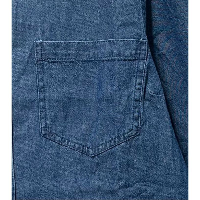 Other Sweet Envy - Women's Chambray Long Sleeve Button Down Shirt Size L / US 10 / IT 46 - 12 Thumbnail