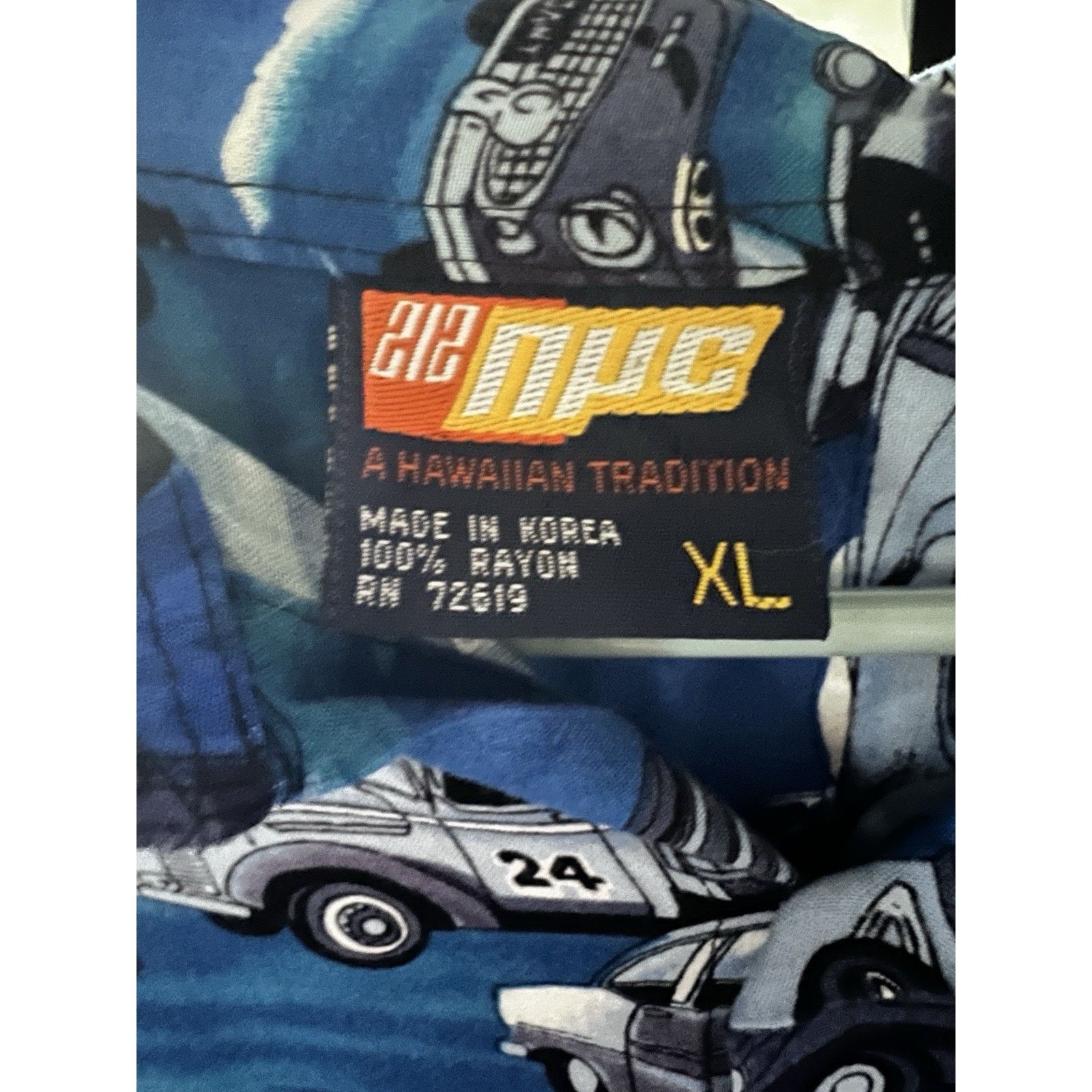 Vintage Vintage Blue Button Up Shirt XL Pocket Retro 50s Hot Rods Size US XL / EU 56 / 4 - 7 Thumbnail