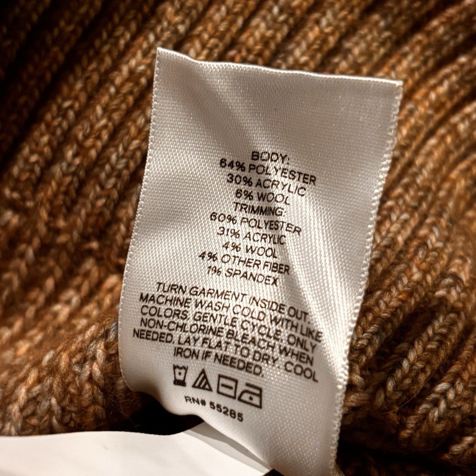 Express Wool Blend Men's Cardigan Tan Heather Size Large - Express Size US L / EU 52-54 / 3 - 7 Thumbnail
