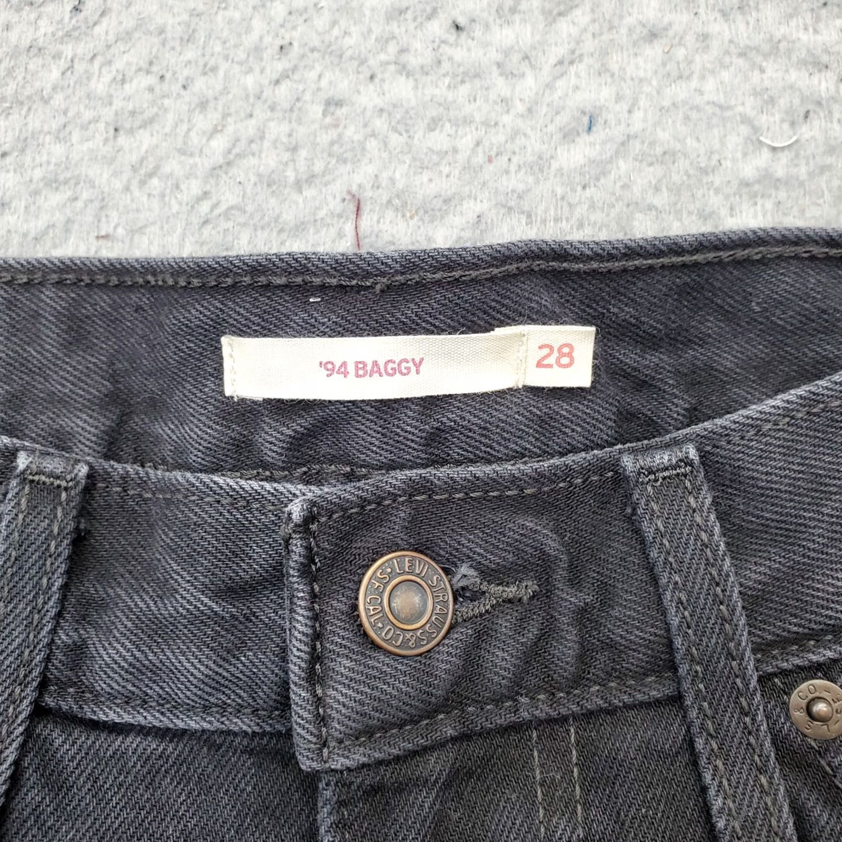 Levi's Levi'S '94 Baggy Jeans Womens 28 Black Denim Red Tab Straight Leg Streetwear - Soft, Comfortable, Durable Size 28" / US 6 / IT 42 - 7 Thumbnail