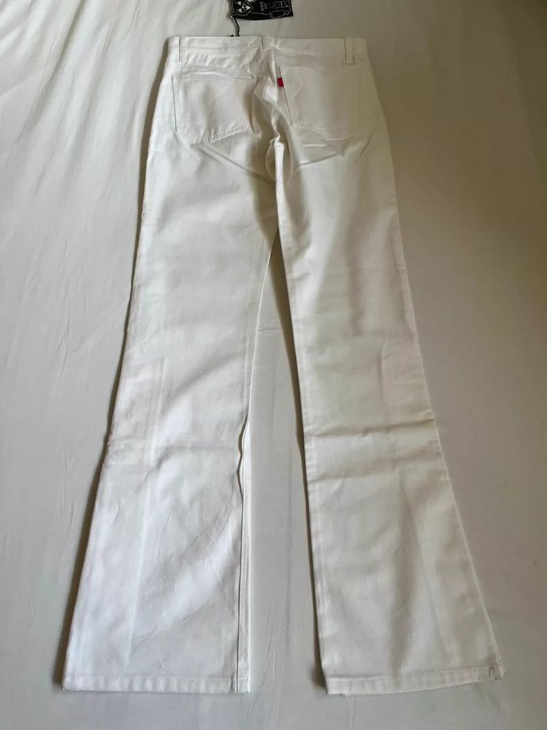 Yohji Yamamoto White Flared Pants with Button Detail-2506 Size 29" - 5 Thumbnail
