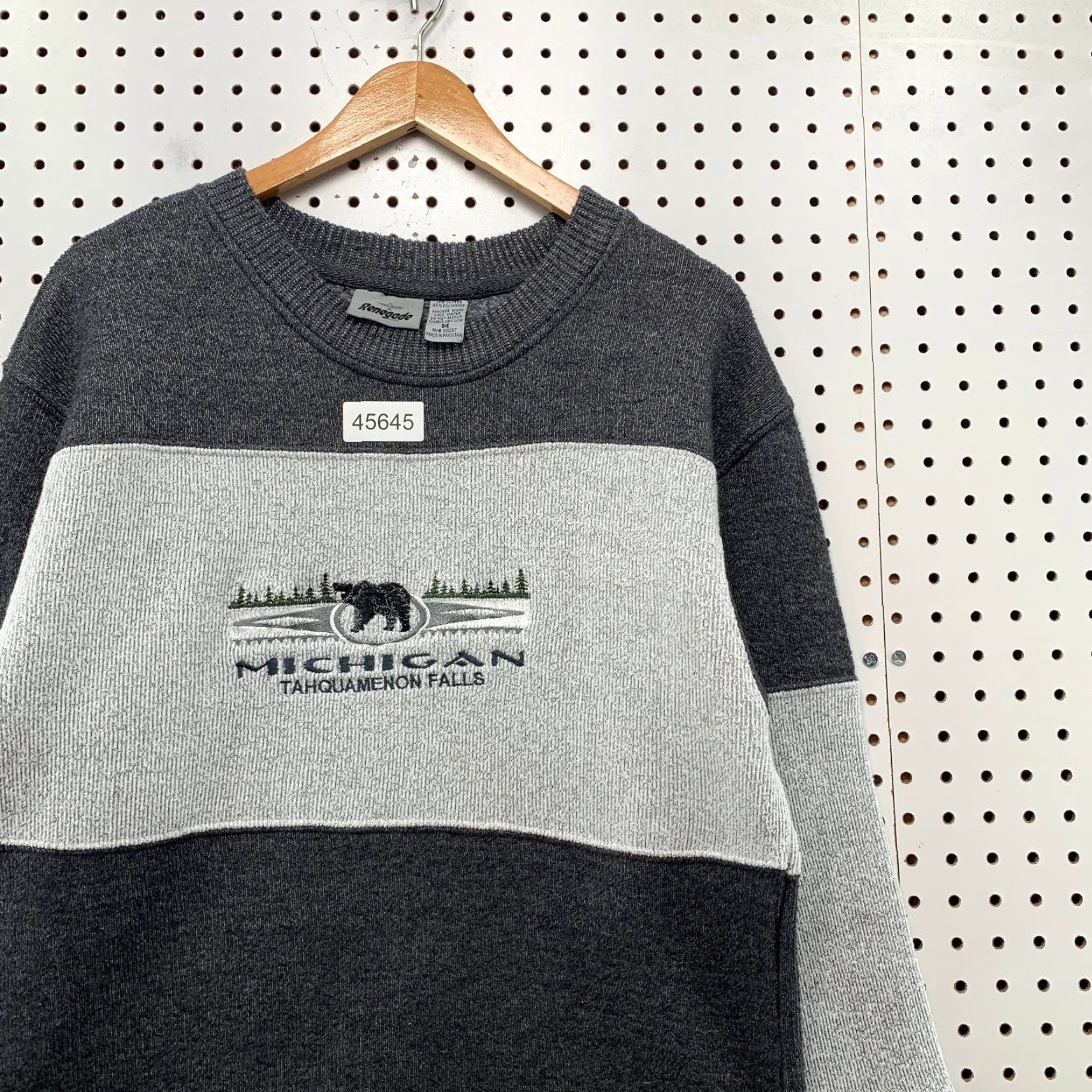 Vintage VINTAGE Renegade Michigan Tahquamenon Falls Sweater Mens M Gray Knit Pullover Casual Winter Nature Outdoor Size US M / EU 48-50 / 2 - 7 Thumbnail