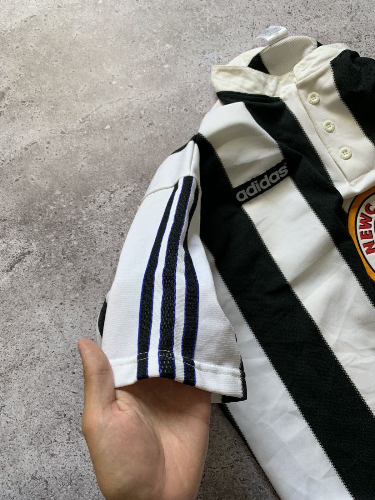 Adidas × Vintage 1995/96 ADIDAS NEWCASTLE HOME SOCCER JERSEY FOOTBALL SHIRT Size US XXL / EU 58 / 5 - 8 Thumbnail