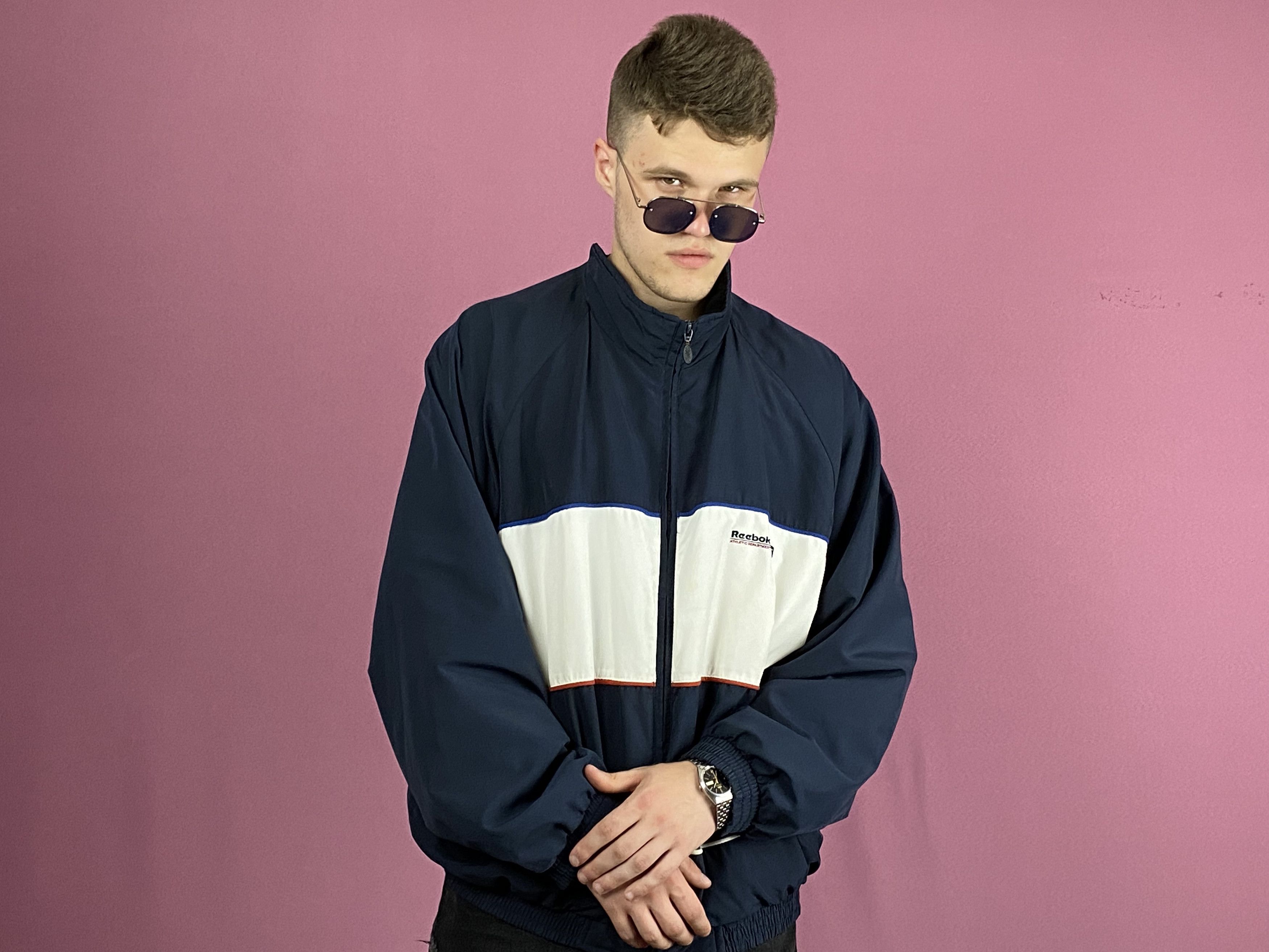 Reebok × Vintage Reebok Vintage Men's Windbreaker Jacket - XL Size US XL / EU 56 / 4 - 4 Thumbnail