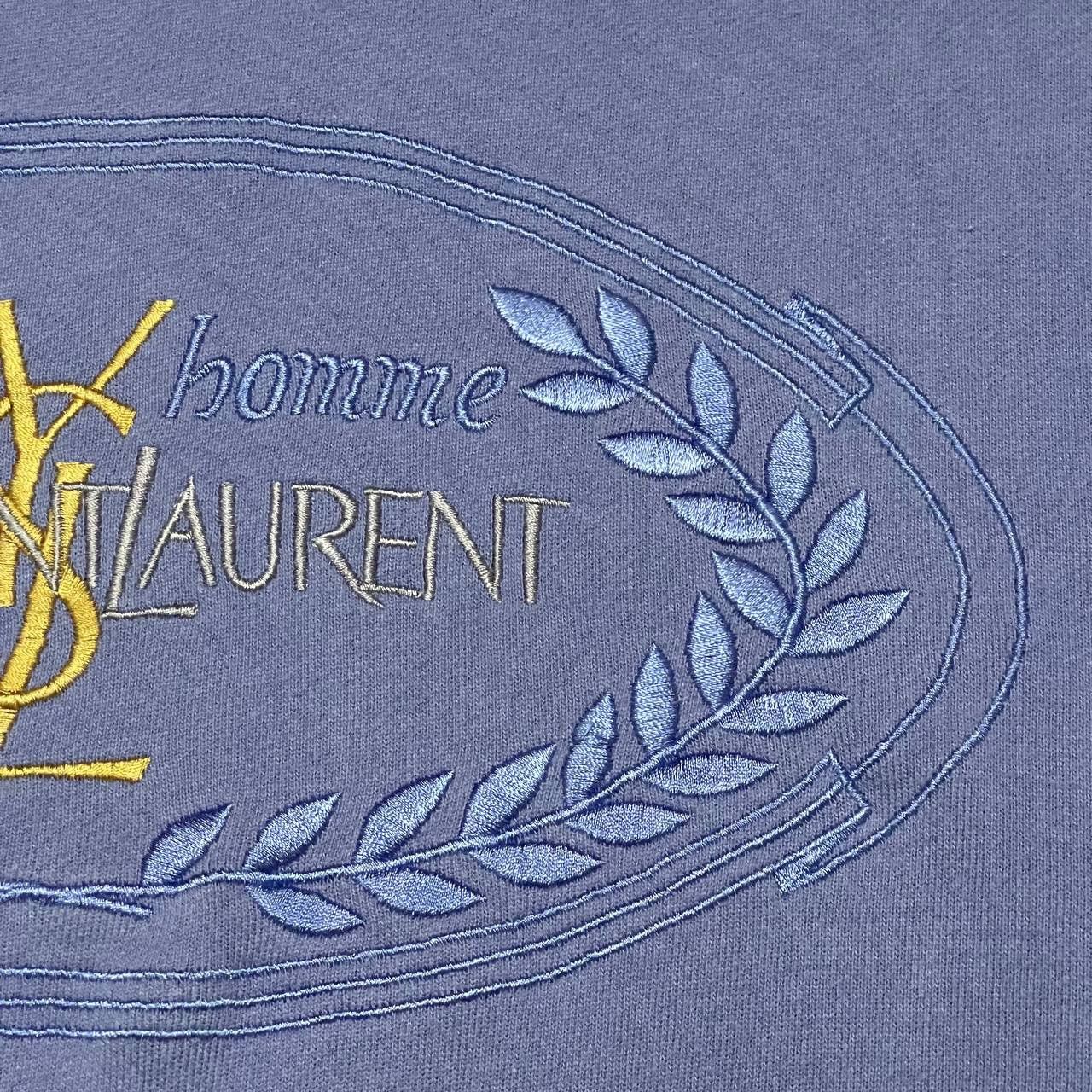 Yves Saint Laurent Vtg YSL Yves Saint Laurent Pour Homme Embroidered Crewneck Size US L / EU 52-54 / 3 - 7 Thumbnail