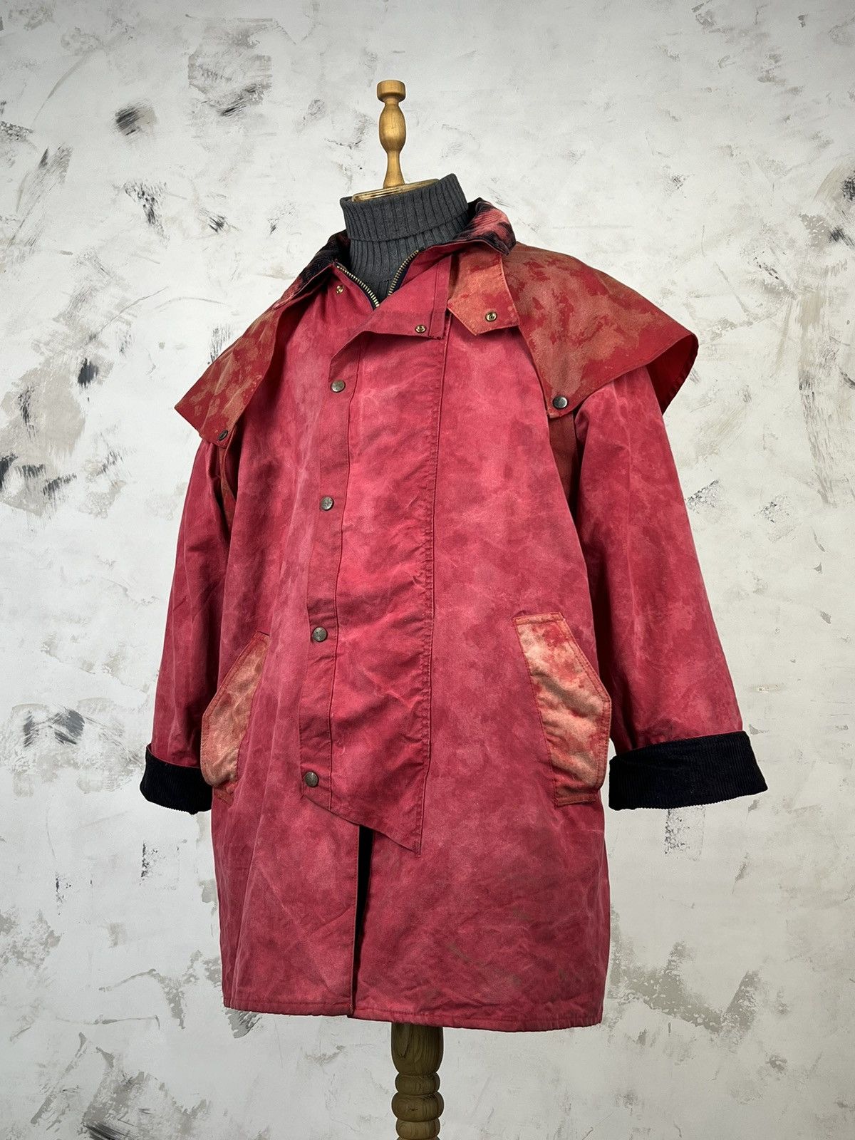 Vintage Vintage The House of Bruar Waxed Oilskin Coat Jacket L - XL Size US L / EU 52-54 / 3 - 1 Thumbnail