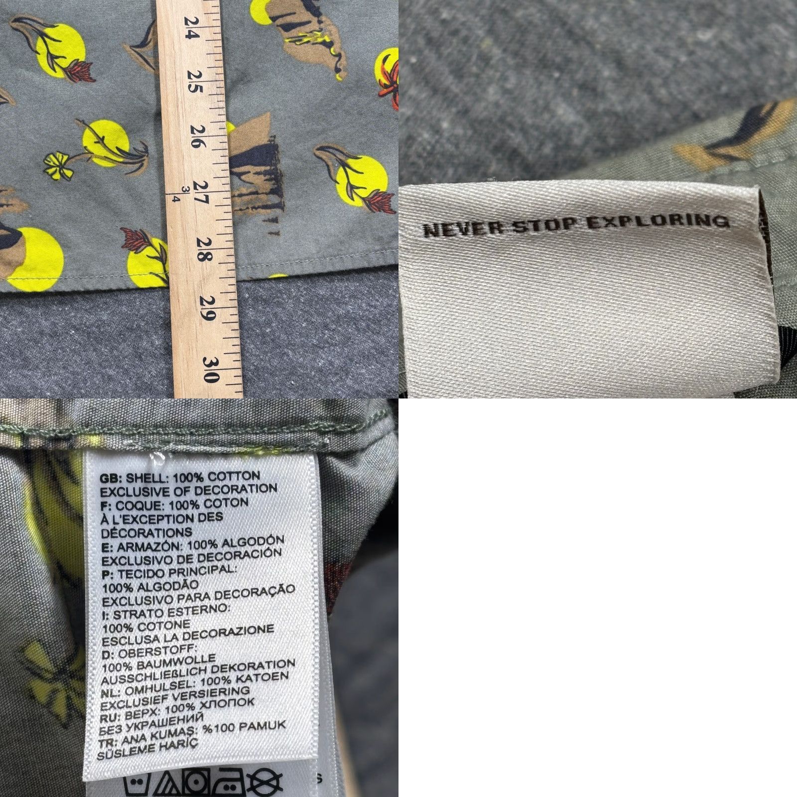 The North Face The North Face Shirt Mens M Green Sun Print Baytrail Short Sleeve Button Up Size US M / EU 48-50 / 2 - 8 Thumbnail