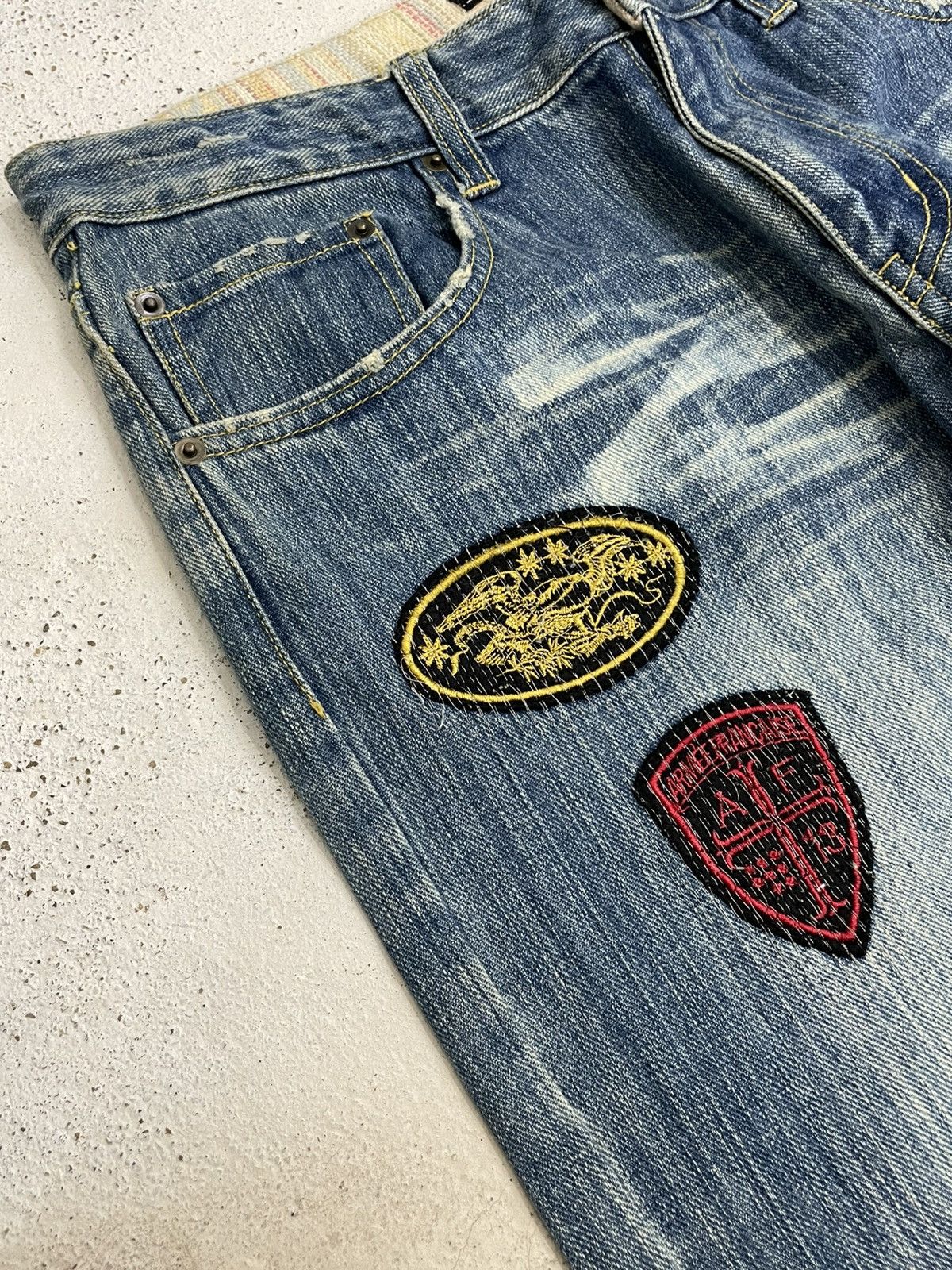 Japanese Brand Japan Armee Francaise Distressed Patchwork Liberation Denim Size US 32 / EU 48 - 8 Thumbnail