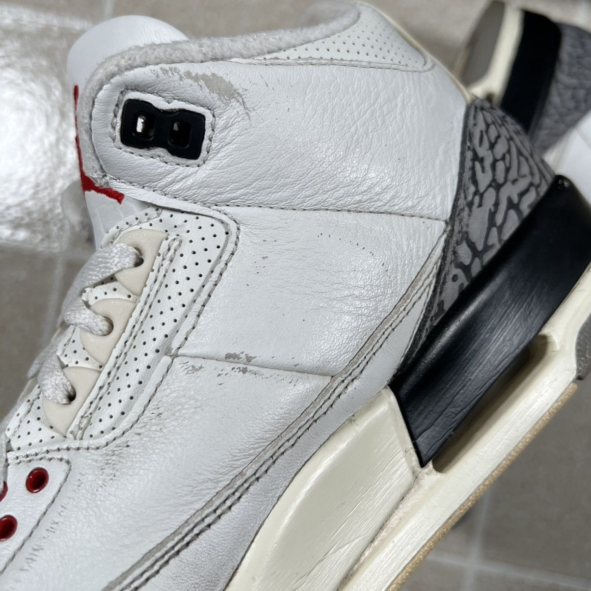 Jordan Brand Nike Air Jordan 3 Retro White Cement Reimagined Size 10 Size US 10 / EU 43 - 9 Thumbnail