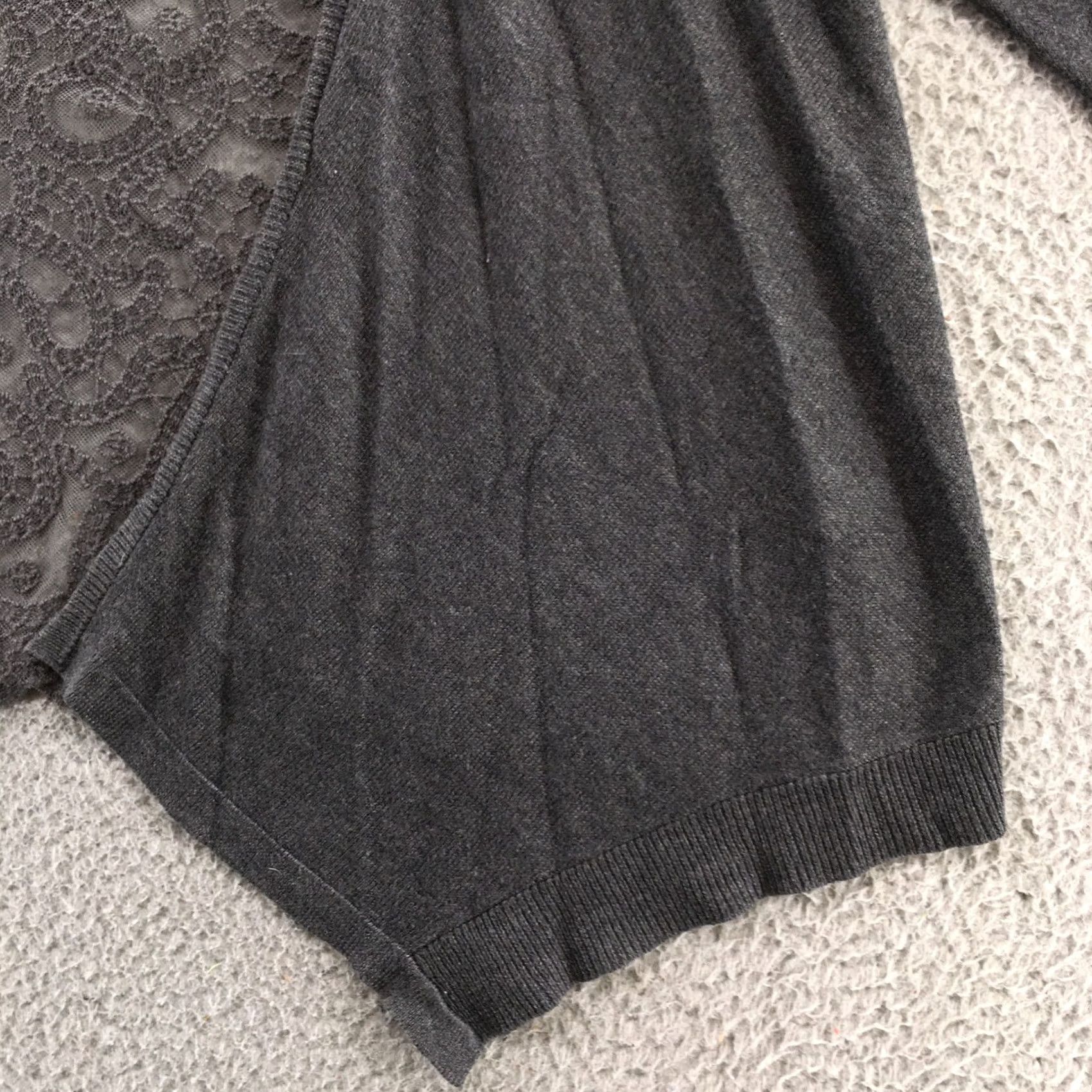 American Eagle Outfitters American Eagle Outfitters Cardigan Drape 3/4 Sleeve Gray Open Front Womens M Knit Sweater Size M / US 6-8 / IT 42-44 - 5 Thumbnail