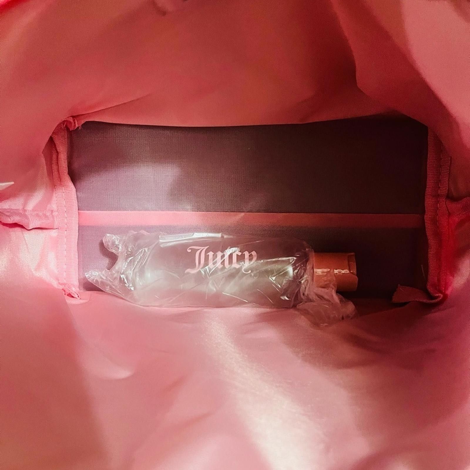 Juicy Couture Jeans Juicy Couture Pink Velour Travel Cosmetic Bag Size ONE SIZE - 3 Thumbnail