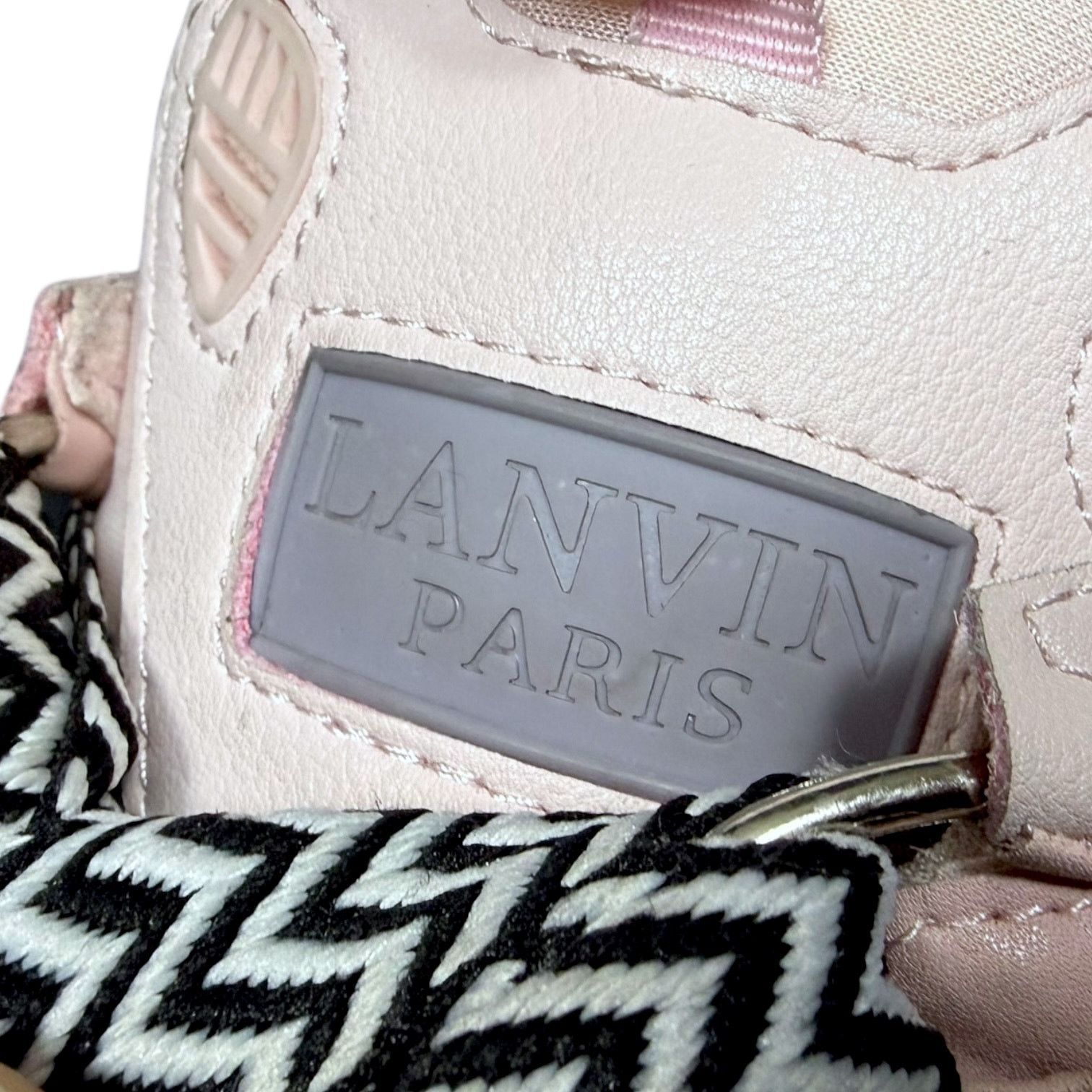 Lanvin Lanvin Pink Leather & Suede Sneakers Zebra Laces EU 36 US 6 Size US 6 / IT 36 - 6 Thumbnail