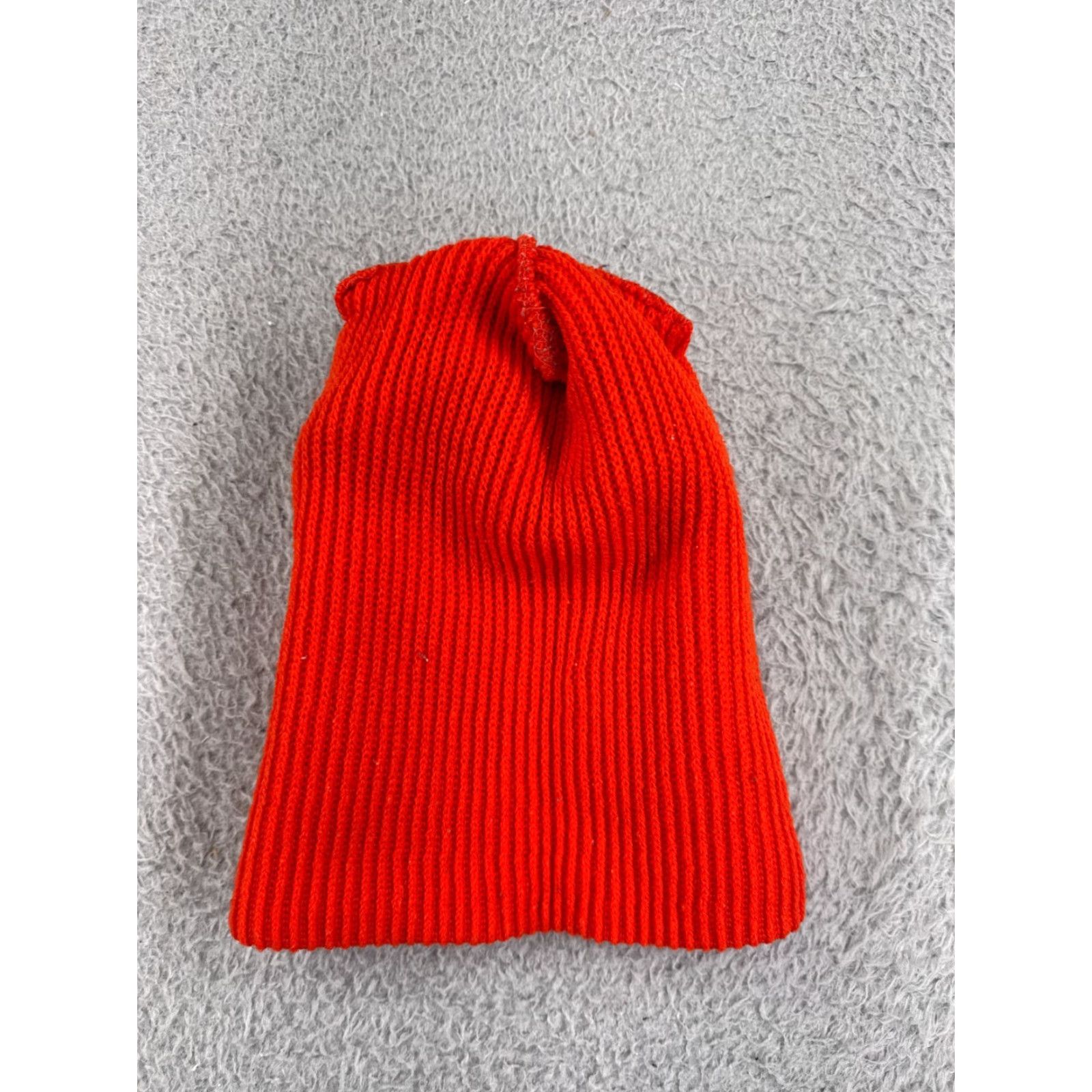 Vintage Clay Beanie Beanie Adult One Size Red Acrylic Knit Hat Men Beanie 100% Acrylic Ski Snowboard Logo Winter Hats Size ONE SIZE - 3 Thumbnail