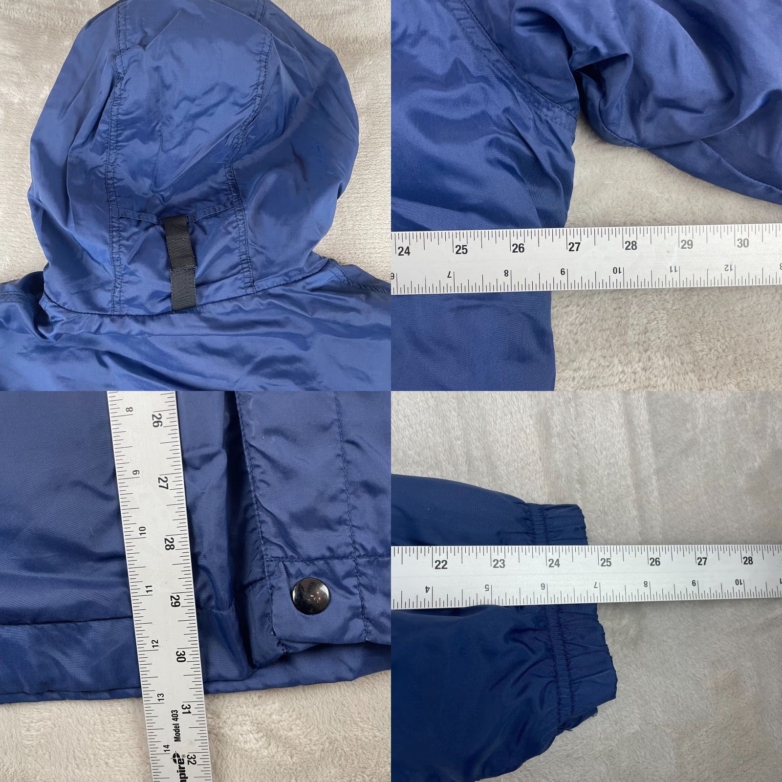 Nike VINTAGE Nike Jacket Men XL Blue Big Swoosh Nike Logo Fleece Lined Hooded Button Size US XL / EU 56 / 4 - 9 Thumbnail