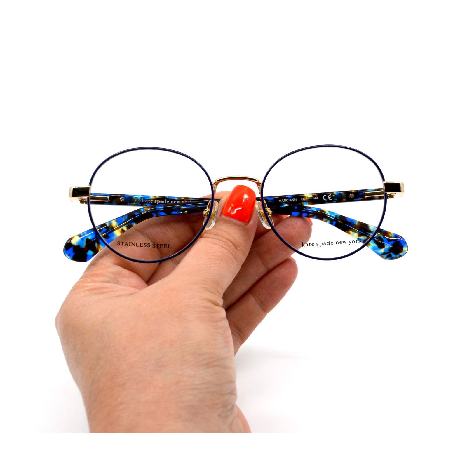 Kate Spade NEW KATE SPADE MARCIANN LKS BLUE GOLD EYEGLASSES FRAME Size ONE SIZE - 11 Thumbnail