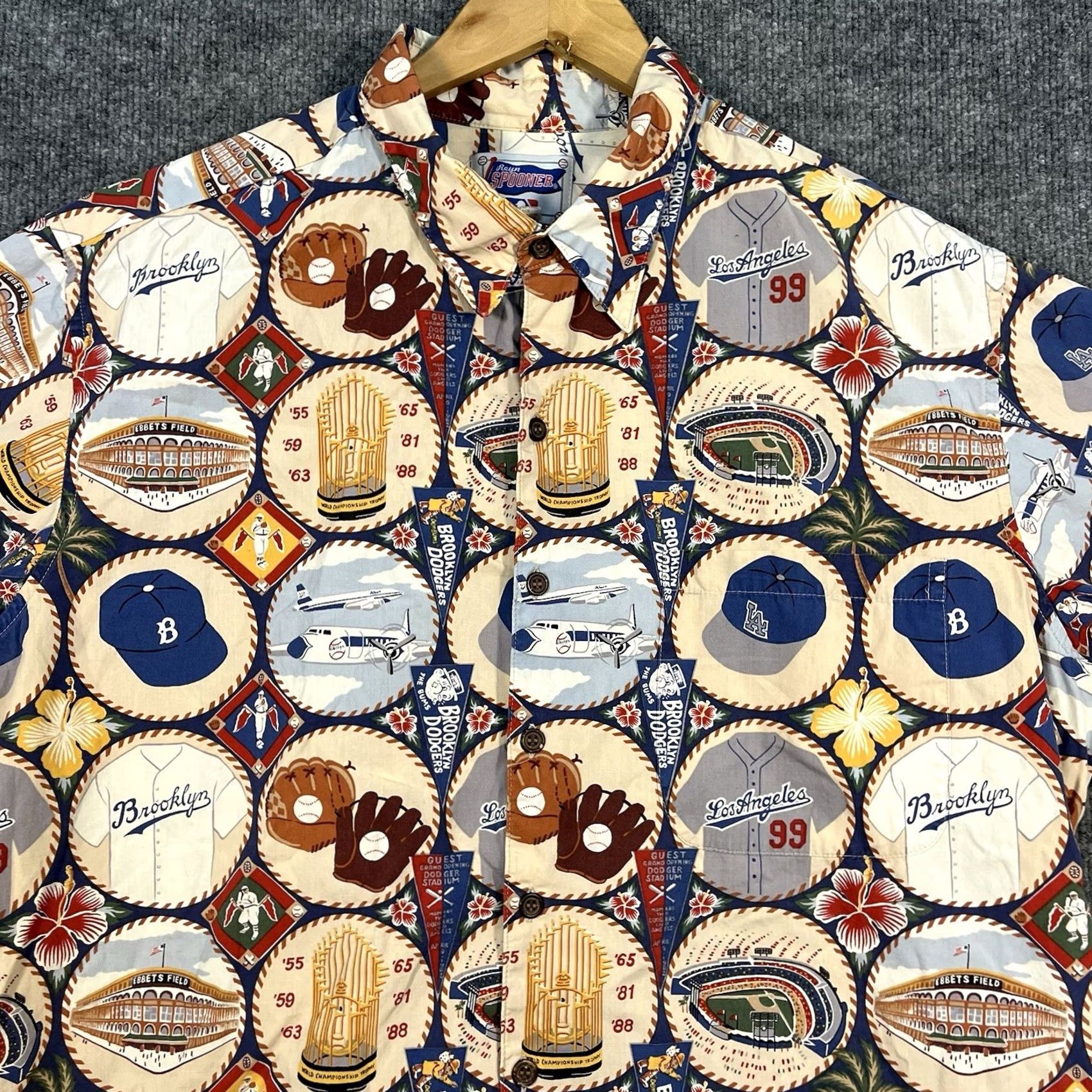 Reyn Spooner VINTAGE Reyn Spooner Shirt Mens 2XL Dodgers Los Angeles Brooklyn Button Size US XXL / EU 58 / 5 - 2 Thumbnail