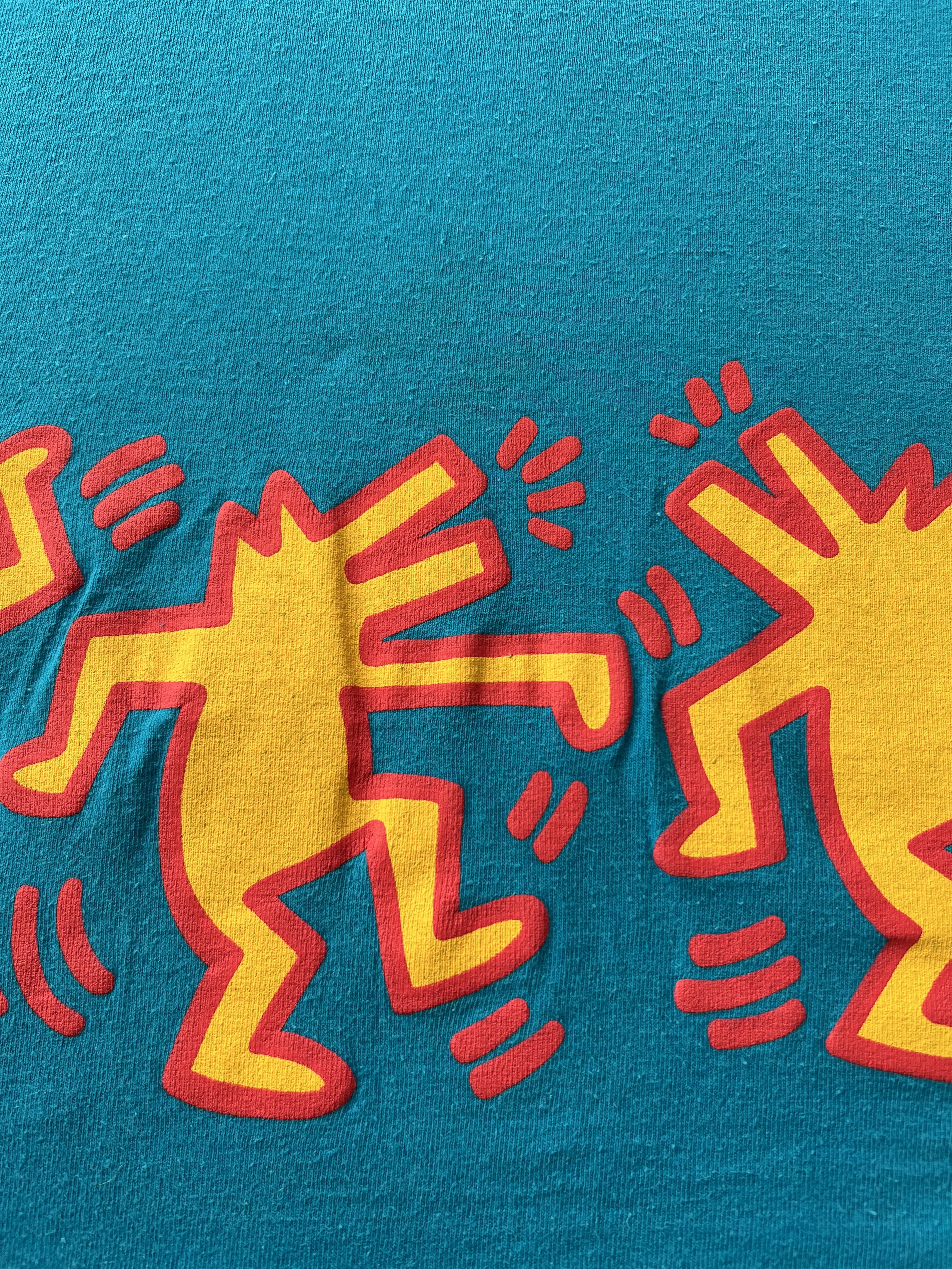 Arts & Science Vintage 80s Keith Haring Dancing Dog Pop Shop Art T-shirt Size US S / EU 44-46 / 1 - 6 Thumbnail