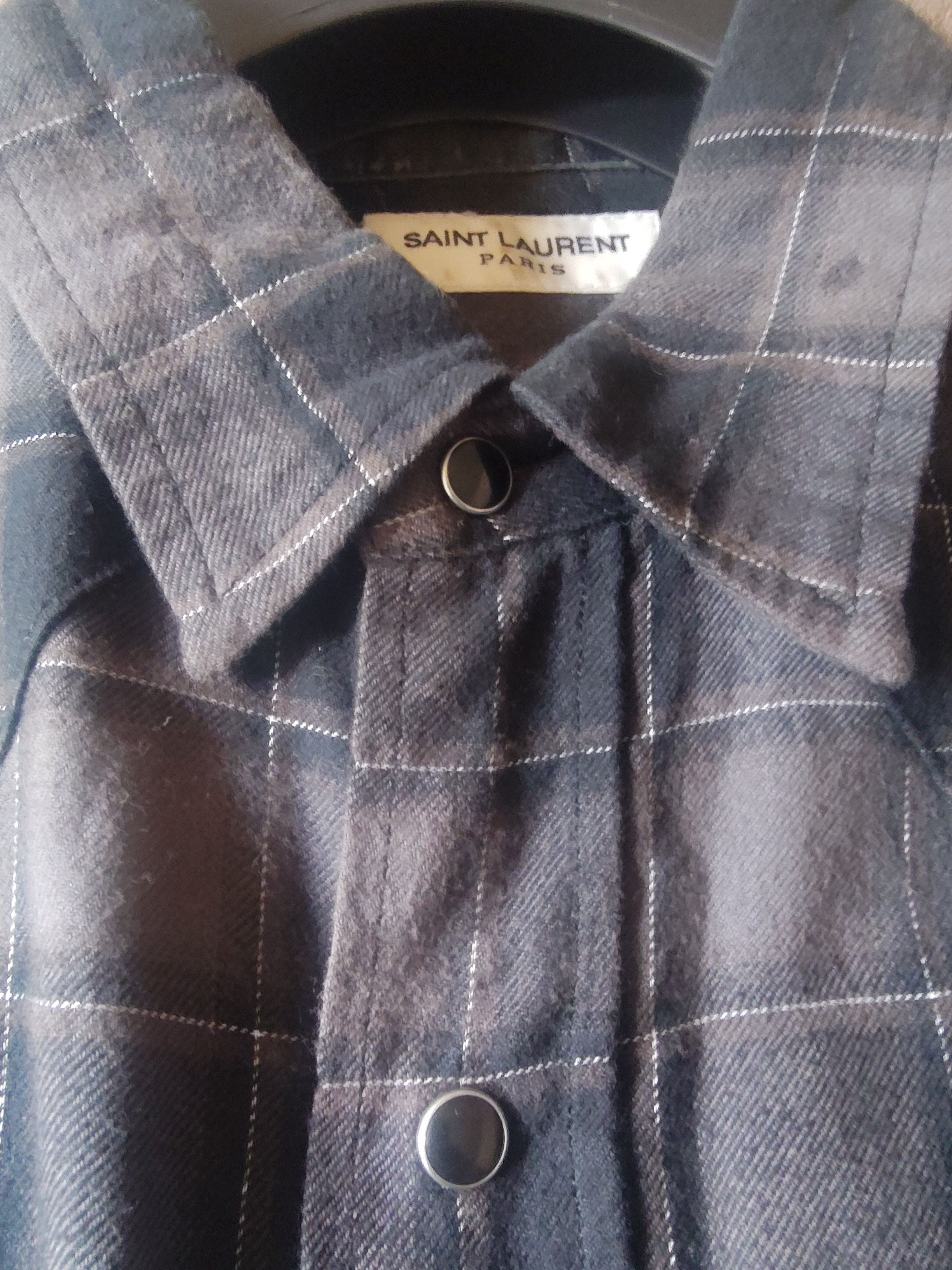 Saint Laurent Paris 2017 MIJ Western Plaid Size US S / EU 44-46 / 1 - 11 Thumbnail