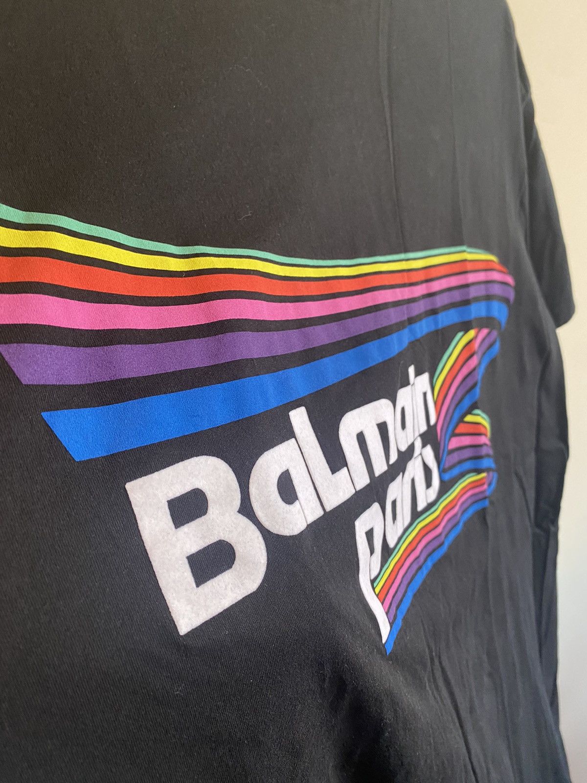 Balmain Balmain Rainbow Logo T-Shirt 2021 Black Size US M / EU 48-50 / 2 - 2 Thumbnail