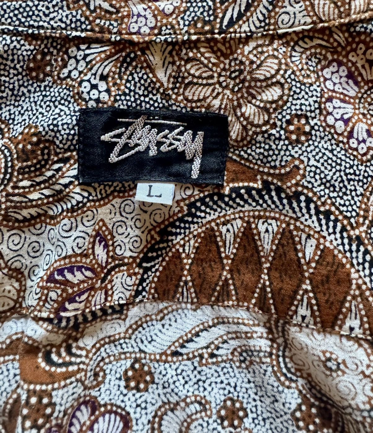 Stussy RARE 1983 STUSSY batik print cotton buttoned shirt L/Xl Size US XL / EU 56 / 4 - 8 Thumbnail