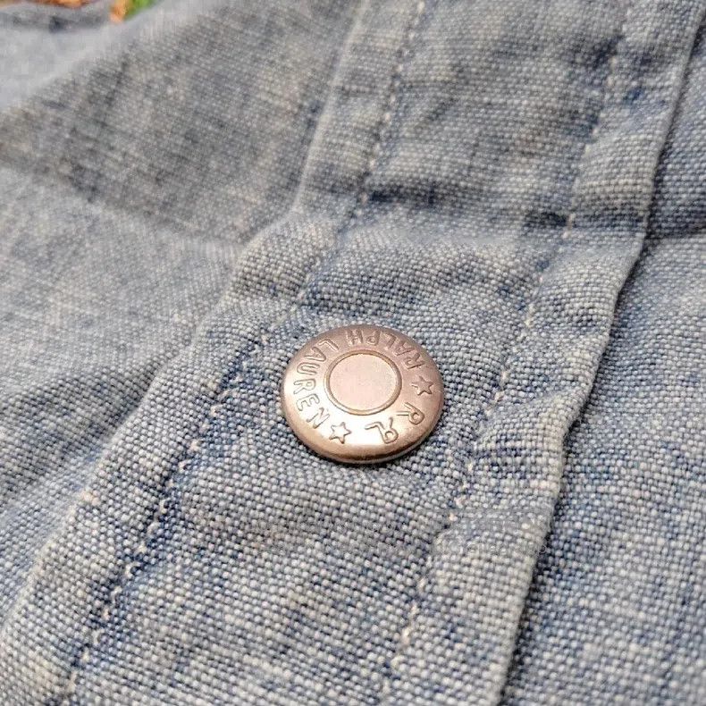 RRL Ralph Lauren RRL Ralph Lauren Western embroidery floral denim shirt Size US M / EU 48-50 / 2 - 5 Thumbnail