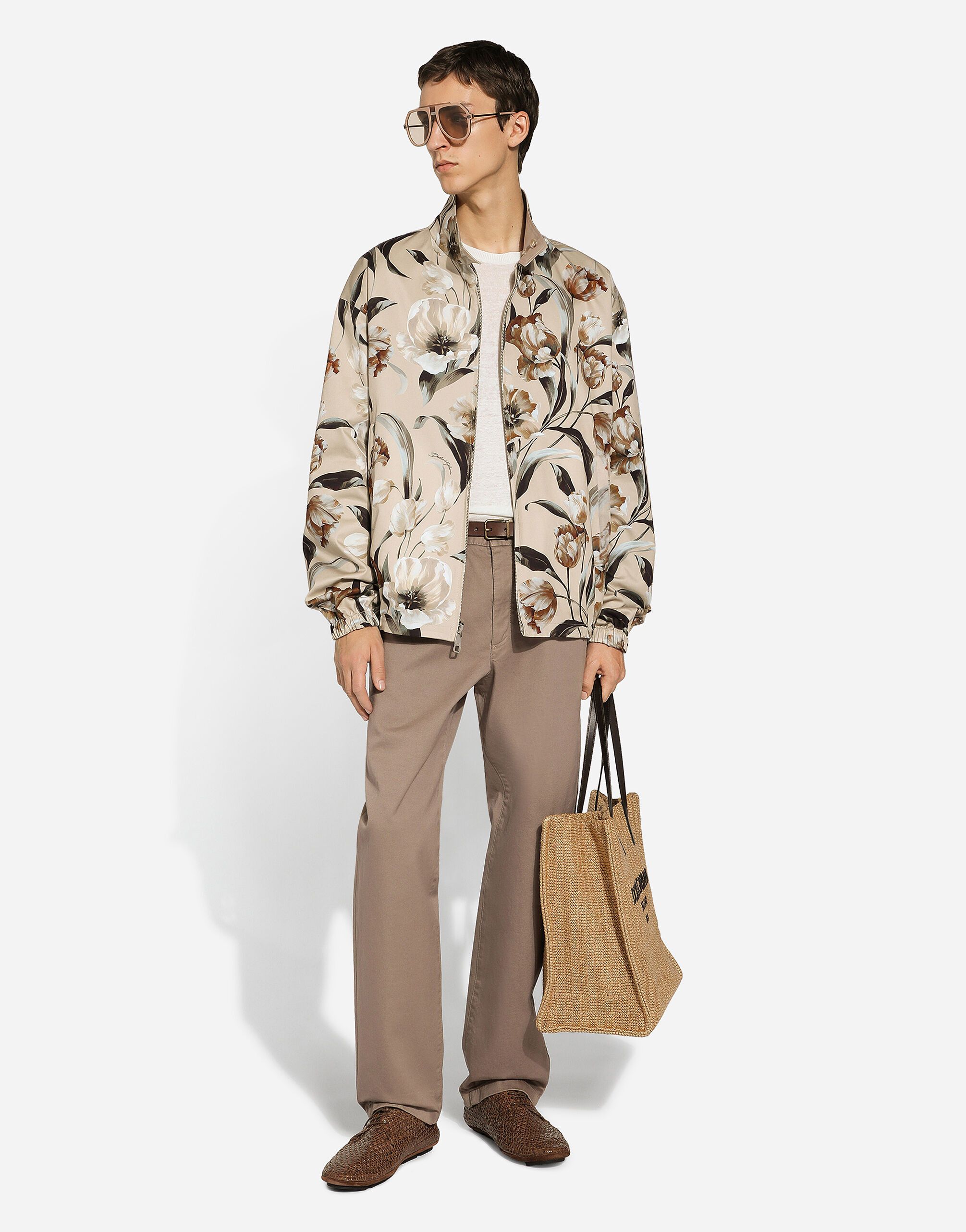 Dolce & Gabbana o1s22i1n0924 Reversible Floral Print Jacket in Beige Size US M / EU 48-50 / 2 - 2 Thumbnail