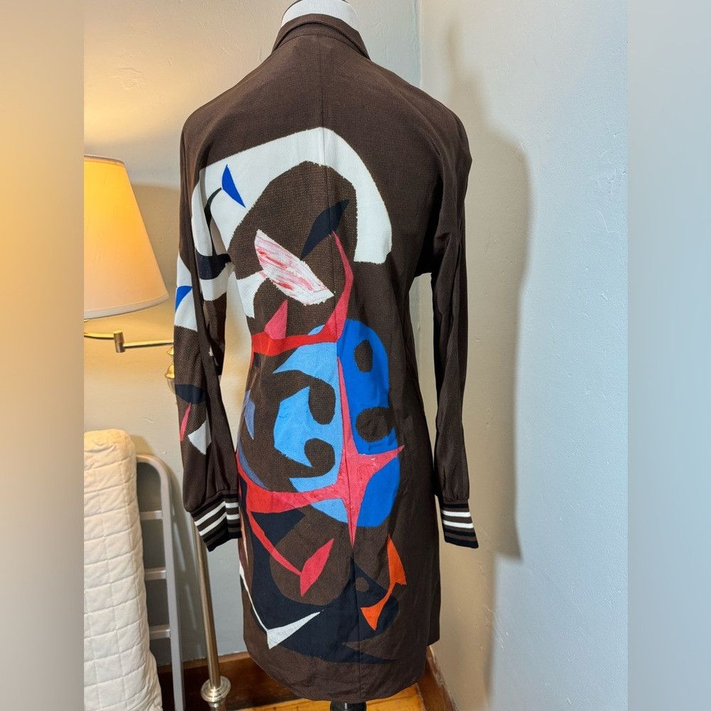 Akris Akris Masonite Print Mulberry Silk Long Tunic Blouse / Mini Size S / US 4 / IT 40 - 5 Thumbnail