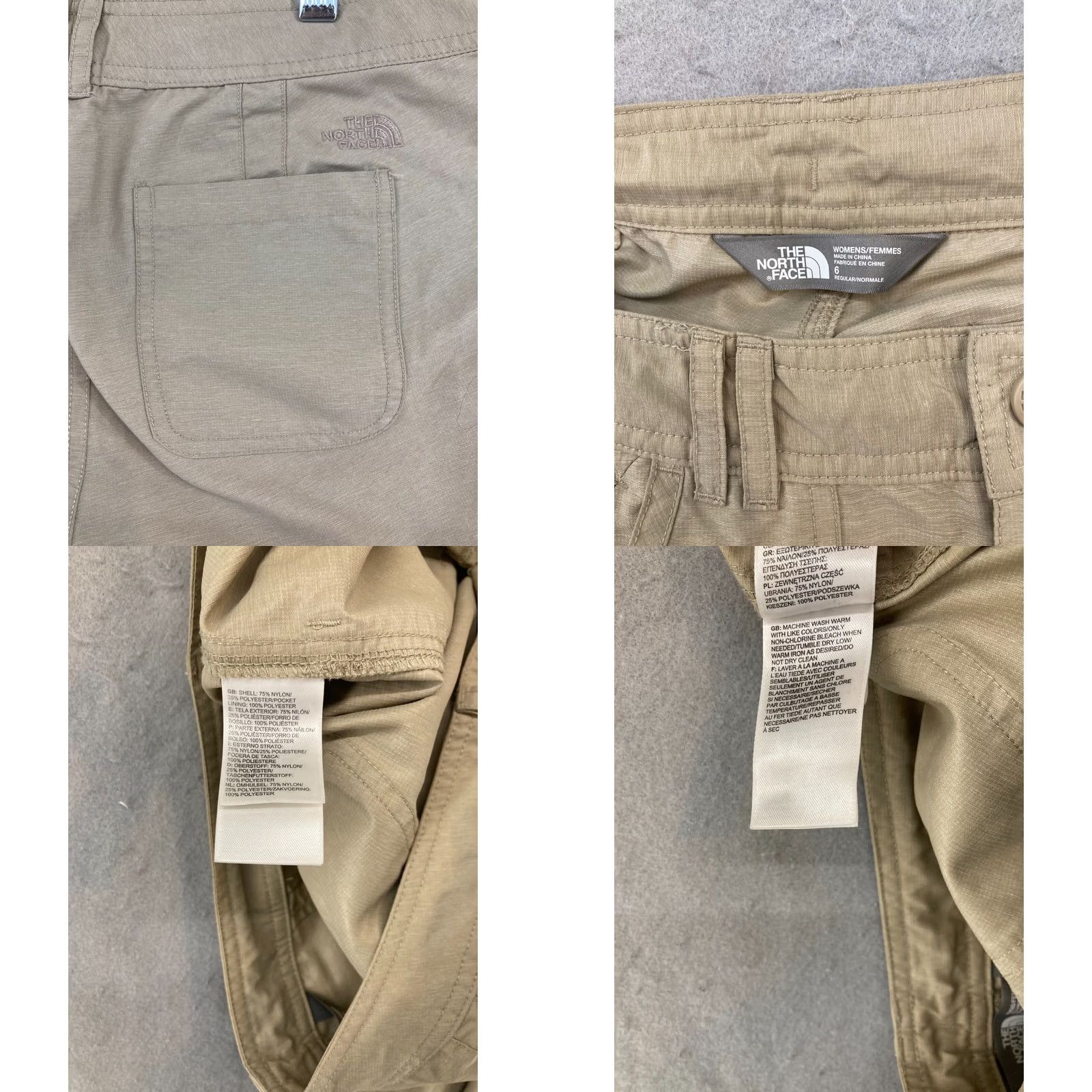 The North Face The North Face Womens Pants 6 Khaki Relaxed Capri Rip Stop Size 28" / US 6 / IT 42 - 8 Thumbnail